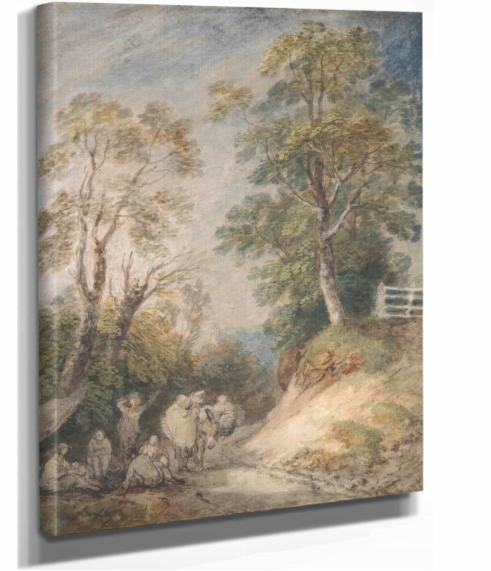 Country Lane With Gypsies Resting Between And by Thomas Gainsborough - Image 2