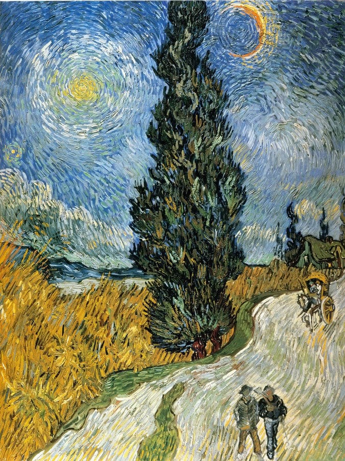 Country Road In Provence By Night By Vincent Van Gogh - Image 5