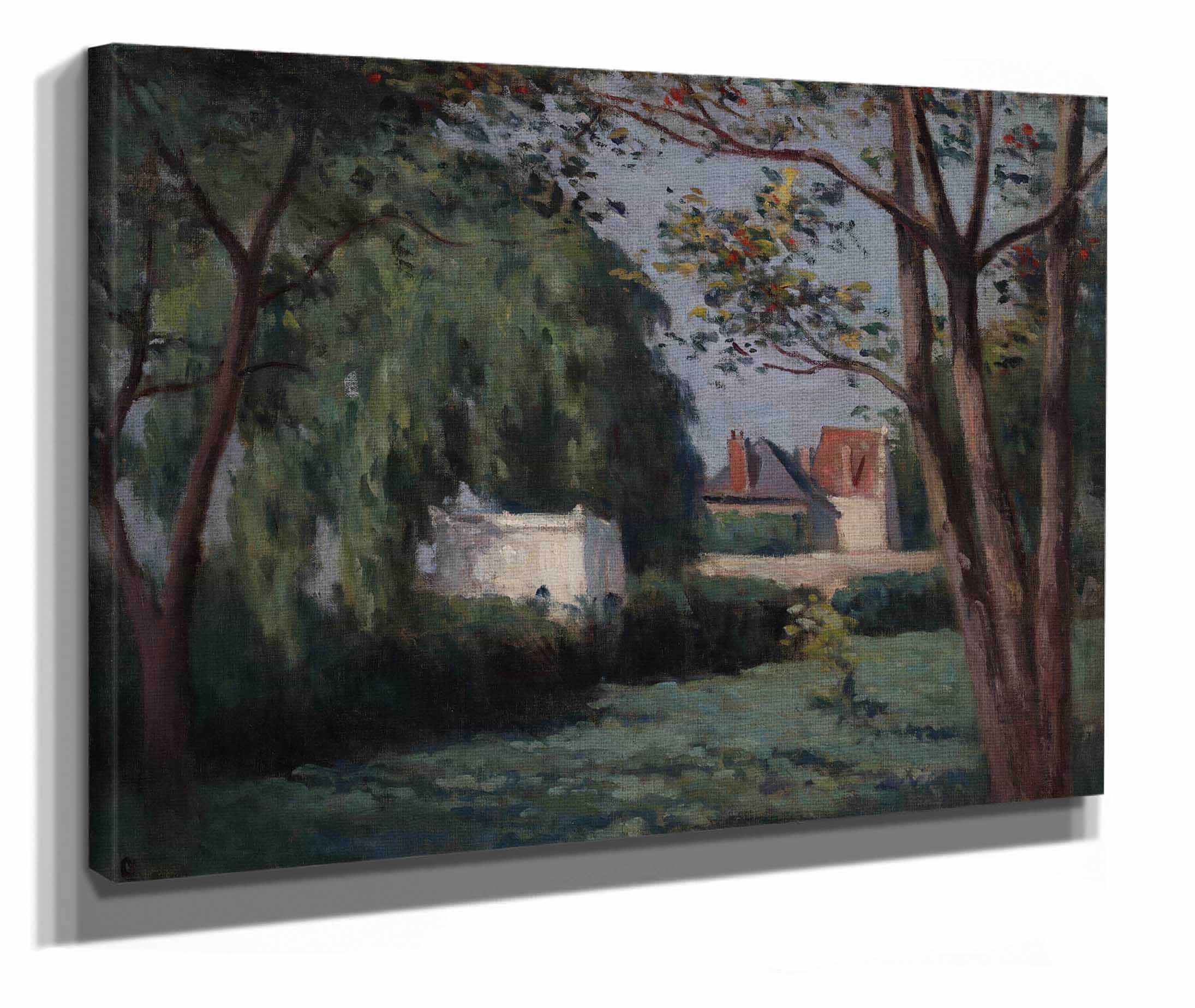 Country Scene With Three Houses And Trees by Maximilien Luce - Image 2