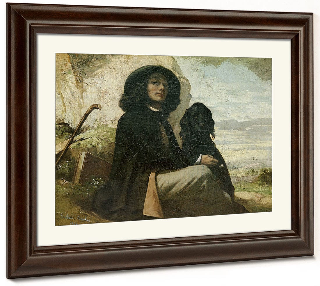 Courbet With His Black Dog By Jean Desire Gustave Courbet - Image 5