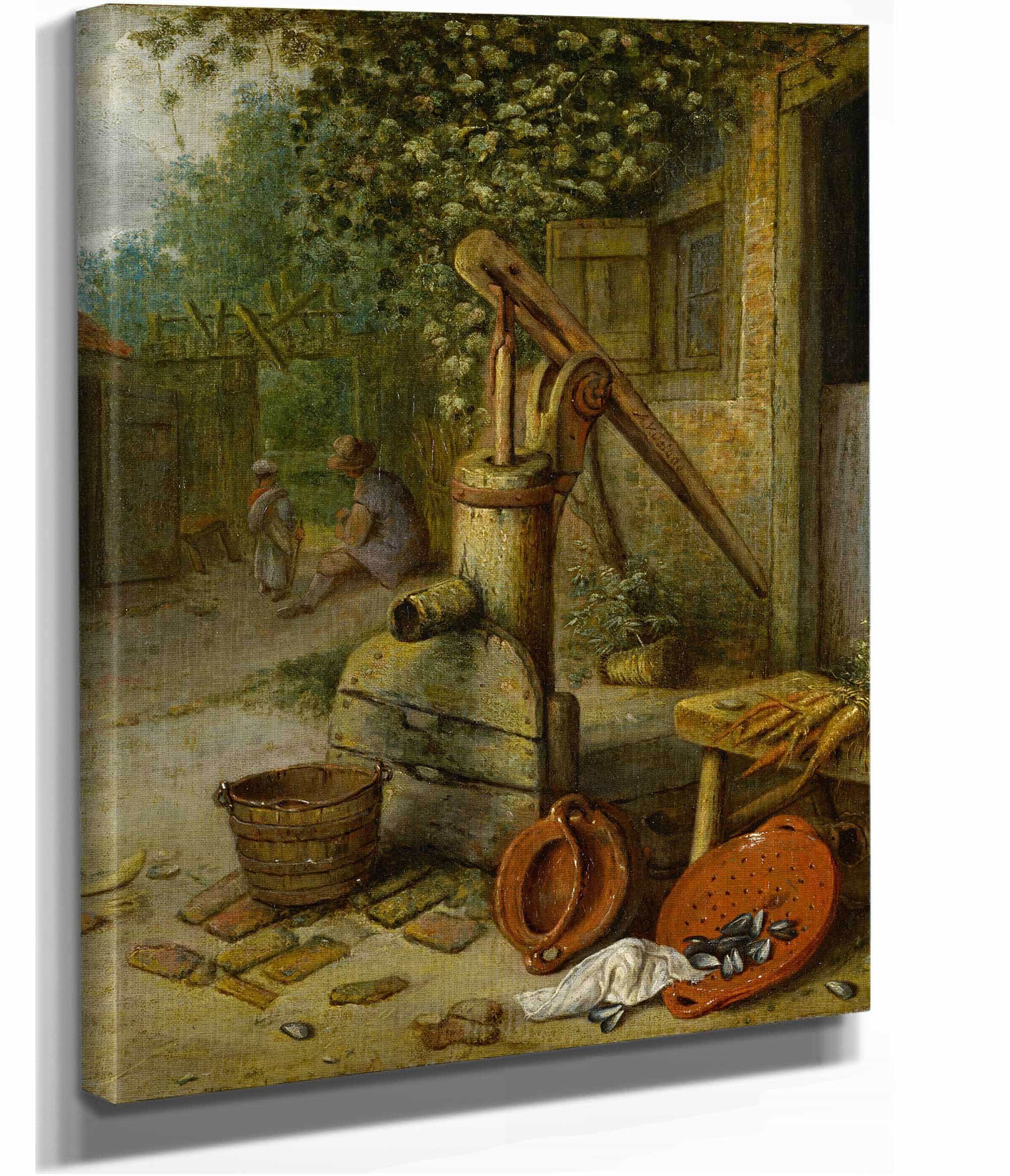 Court Of A Farm With Pump Well by Adriaen Van Ostade - Image 2