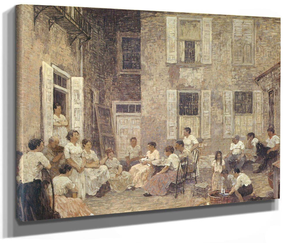 Courtyard At Dusk 1915 By Robert Spencer
