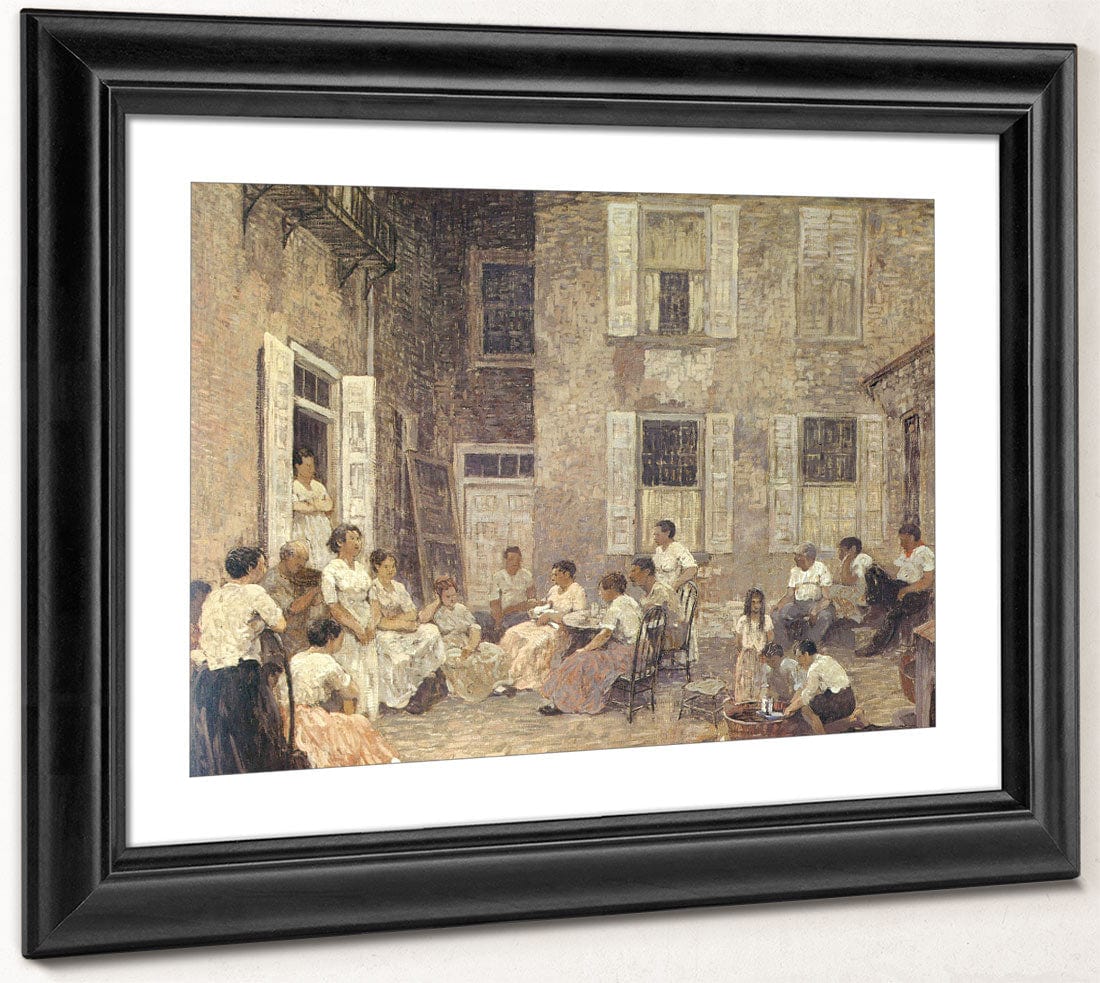 Courtyard At Dusk 1915 By Robert Spencer - Image 4