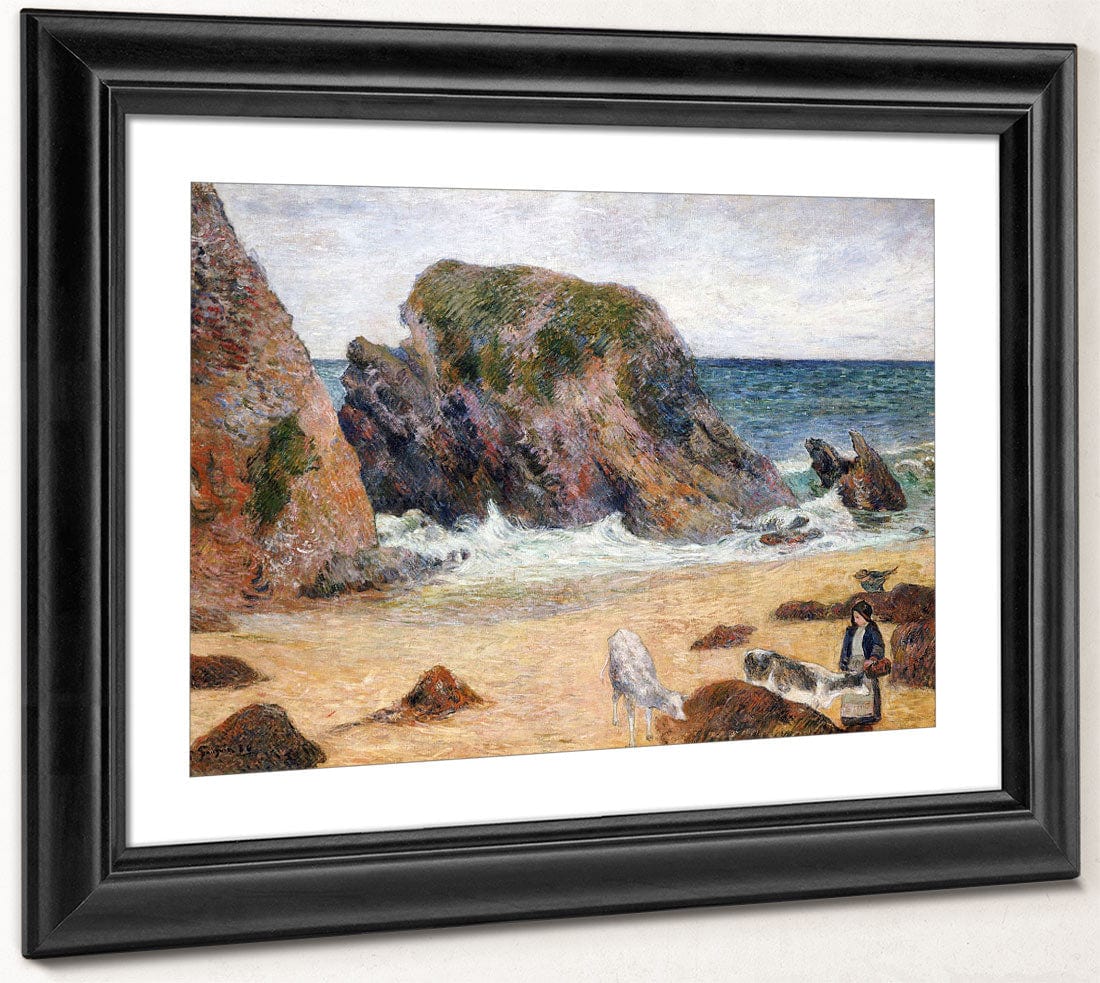 Cows On The Seashore By Paul Gauguin - Image 2