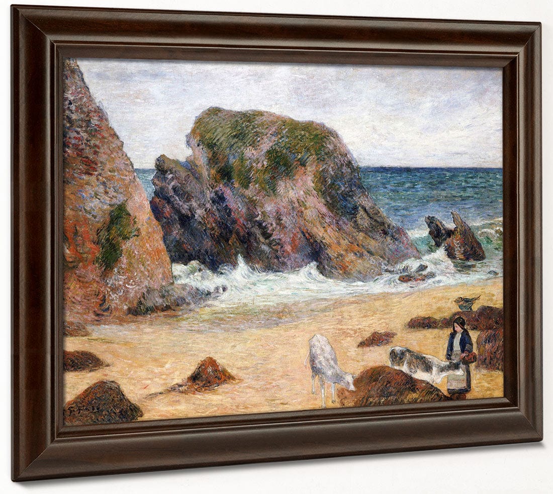 Cows On The Seashore By Paul Gauguin - Image 4