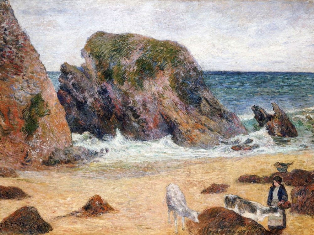 Cows On The Seashore By Paul Gauguin - Image 5