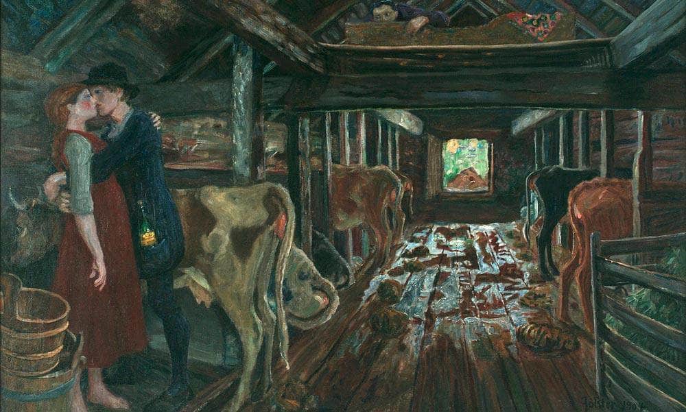 Cowshed Courtship By Nicolai Astrup - Image 6