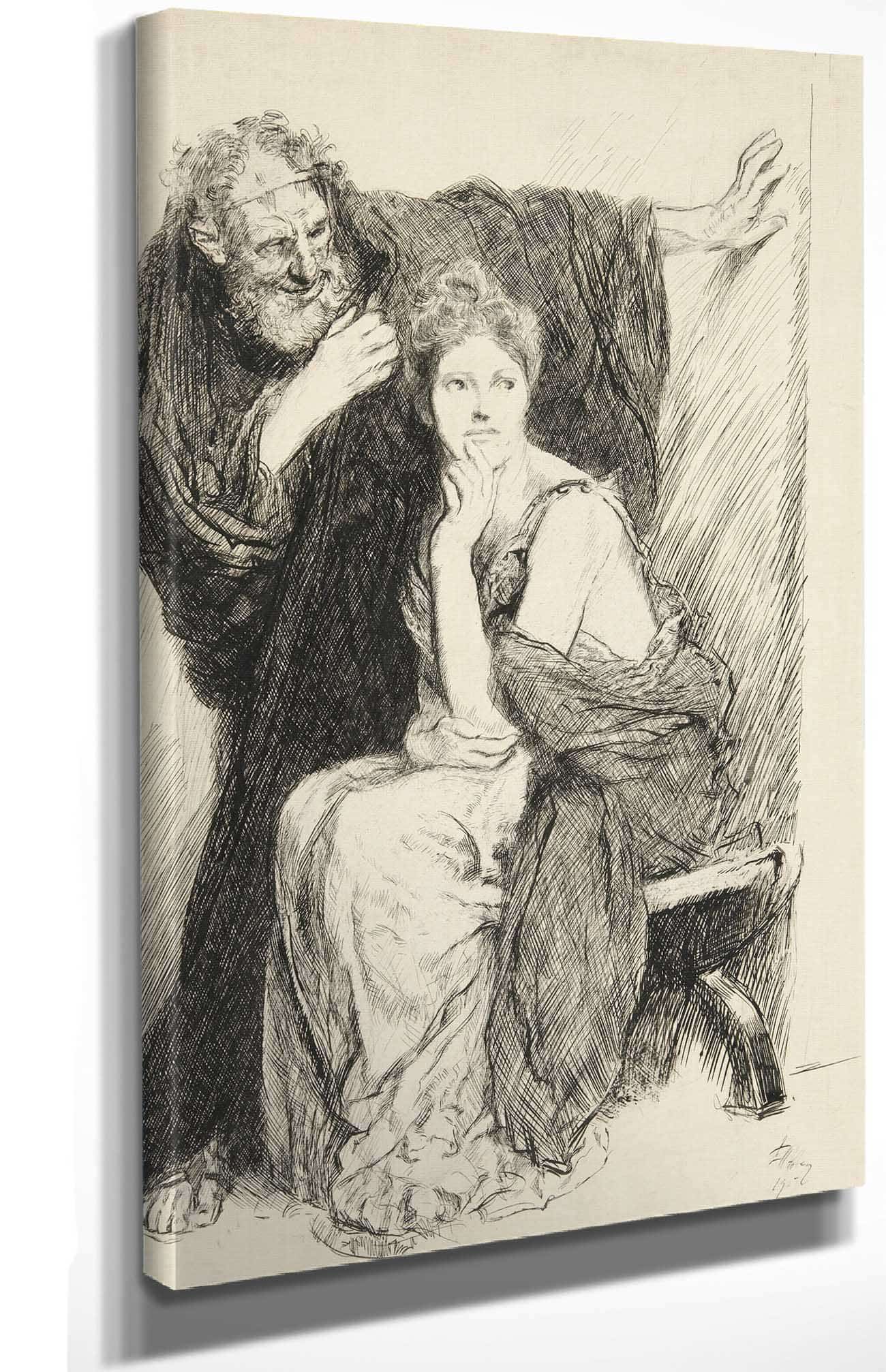 Cressida And Her Uncle From Troilus And Cressida by Edwin Austin Abbey - Image 4