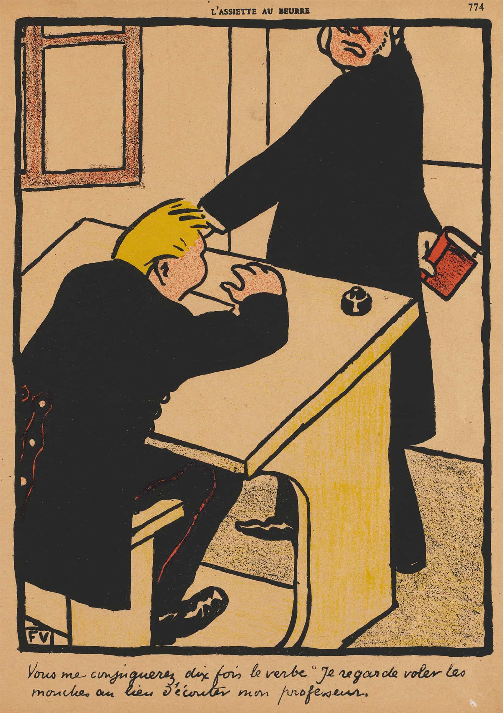 Crimes And Punishments Xvii You Shall Conjugate by Felix Vallotton