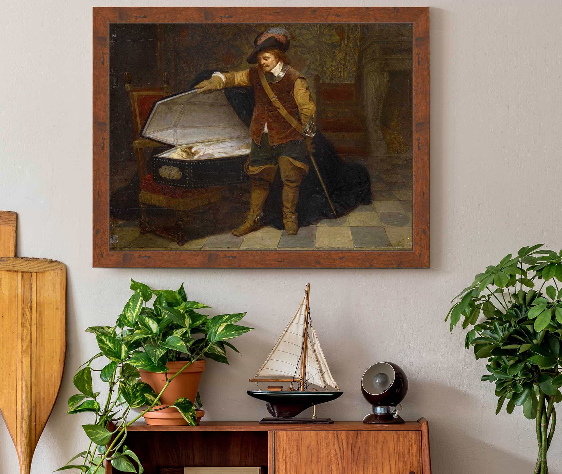 Cromwell And Charles I by Paul Delaroche - Image 3