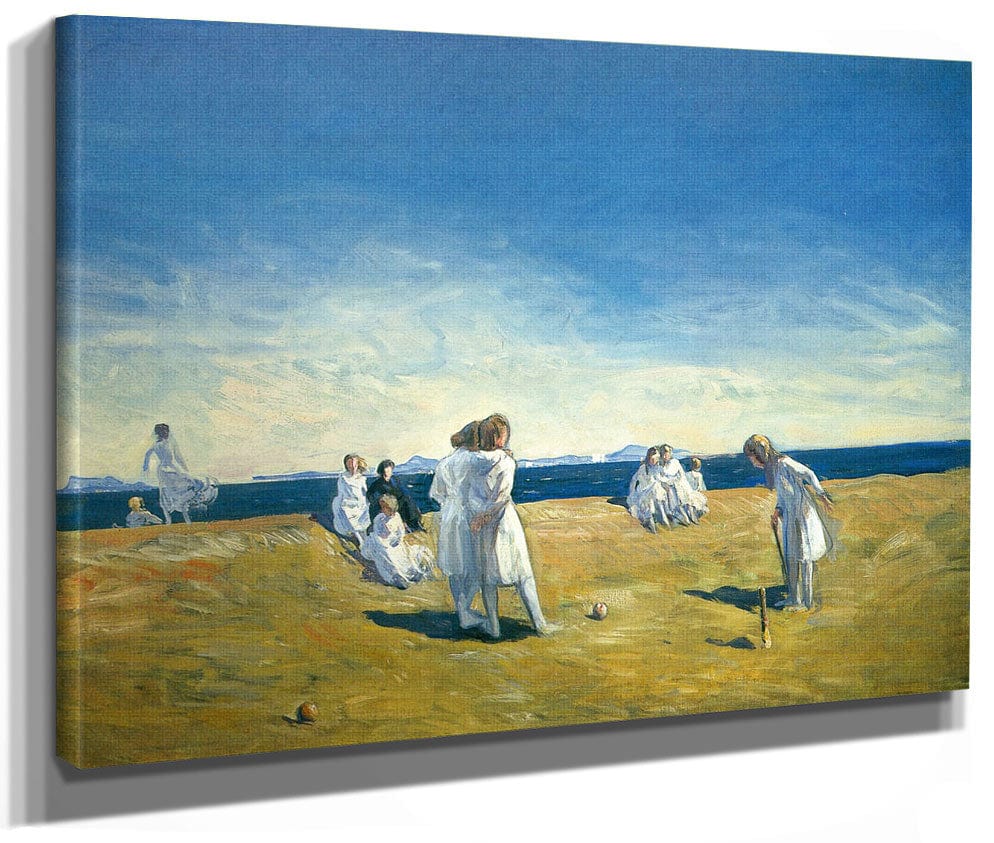 Croquet The Beach Party 1906 1907 By Rockwell Kent