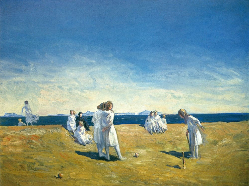 Croquet The Beach Party 1906 1907 By Rockwell Kent - Image 7