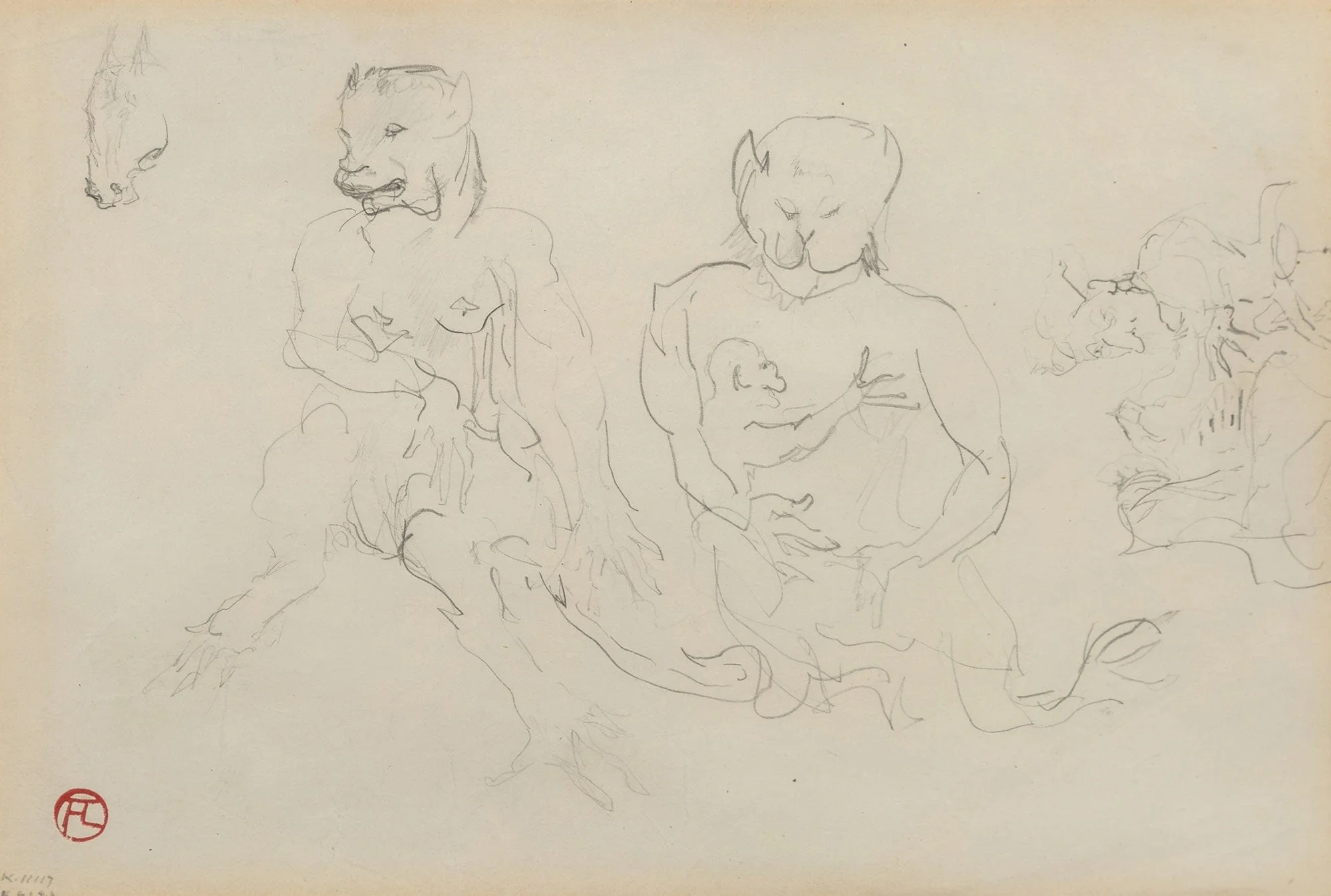Croquis Charge by Henri De Toulouse Lautrec