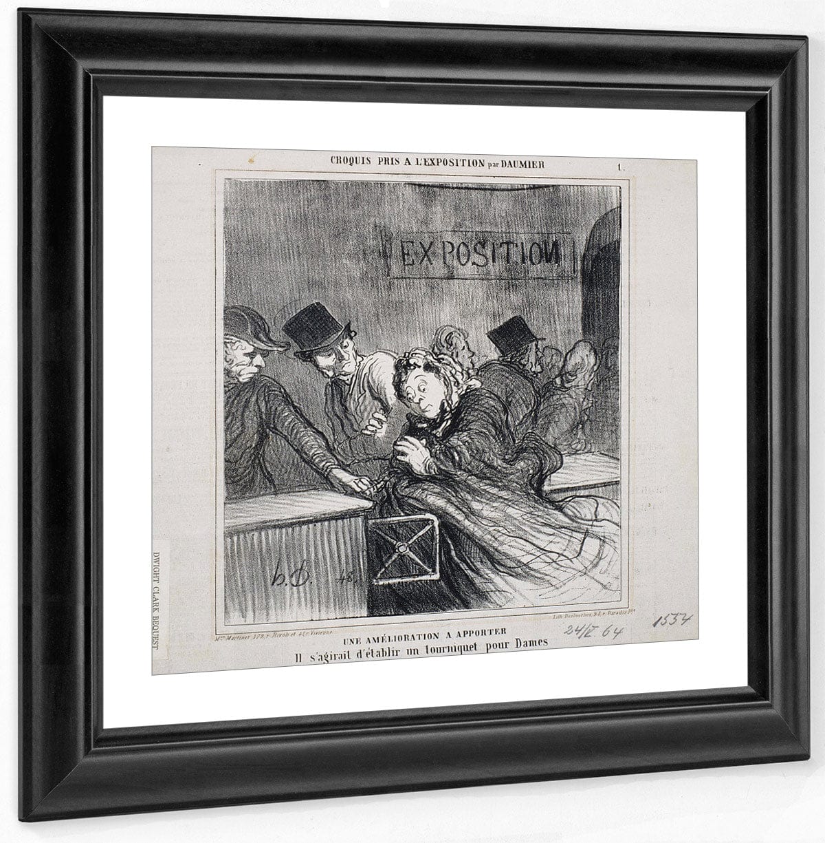 Croquis Pris À L'exposition  Une Amelioration À Apporter By Honore Daumier - Image 2