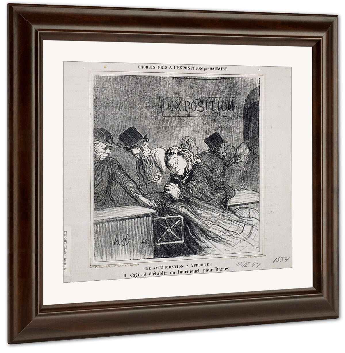 Croquis Pris À L'exposition  Une Amelioration À Apporter By Honore Daumier - Image 3