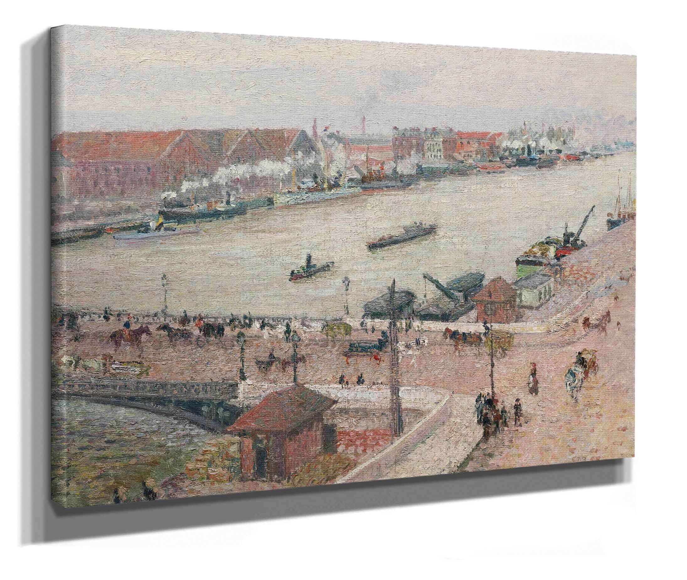 Crue De La Seine Pont Boieldieu Rouen by Camille Pissarro - Image 2