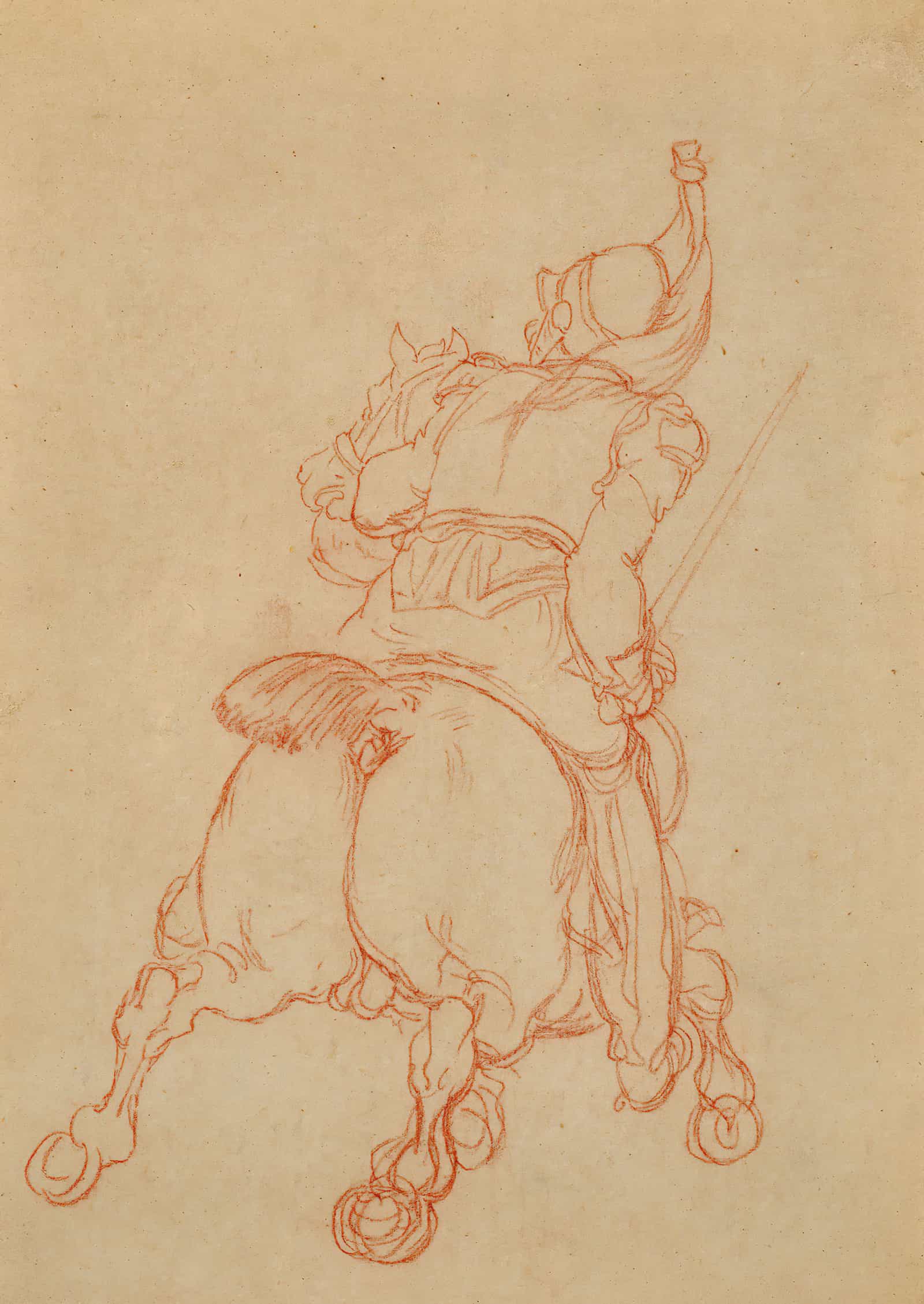 Cuirassier A Cheval Chargeant by Theodore Gericault