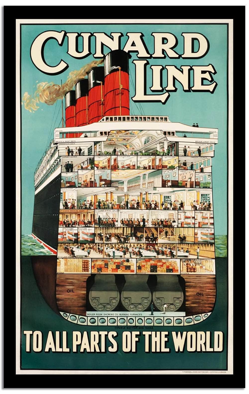 Cunard Line  Vintage Posterb - Image 2