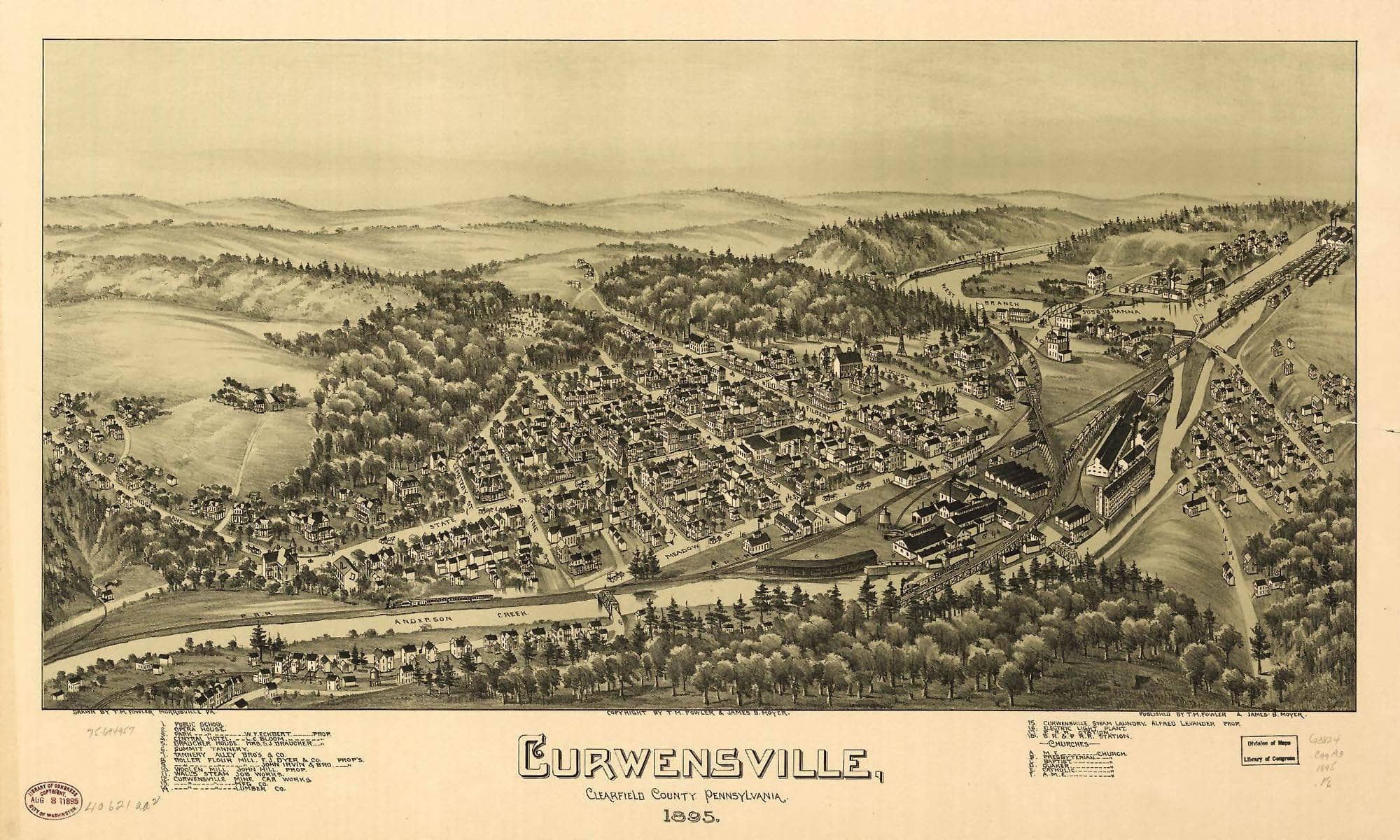 Curwensville Clearfield County Pennsylvania 1895 State Of Pennsylvania - Image 5