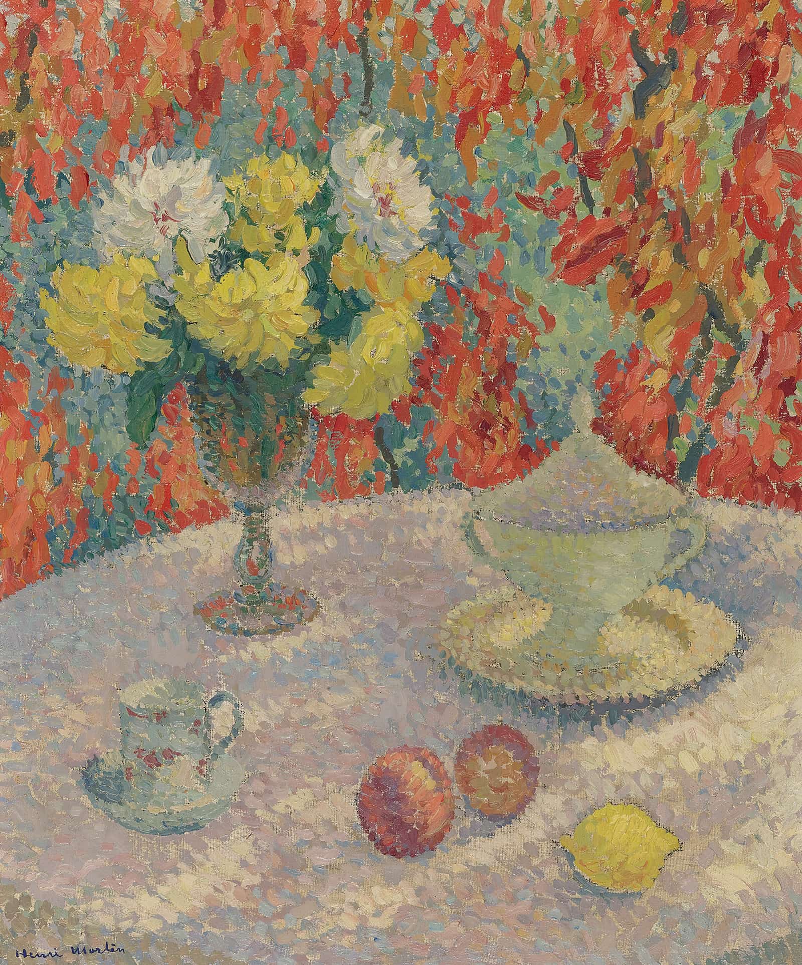 Dahlias Au Soleil by Henri Martin