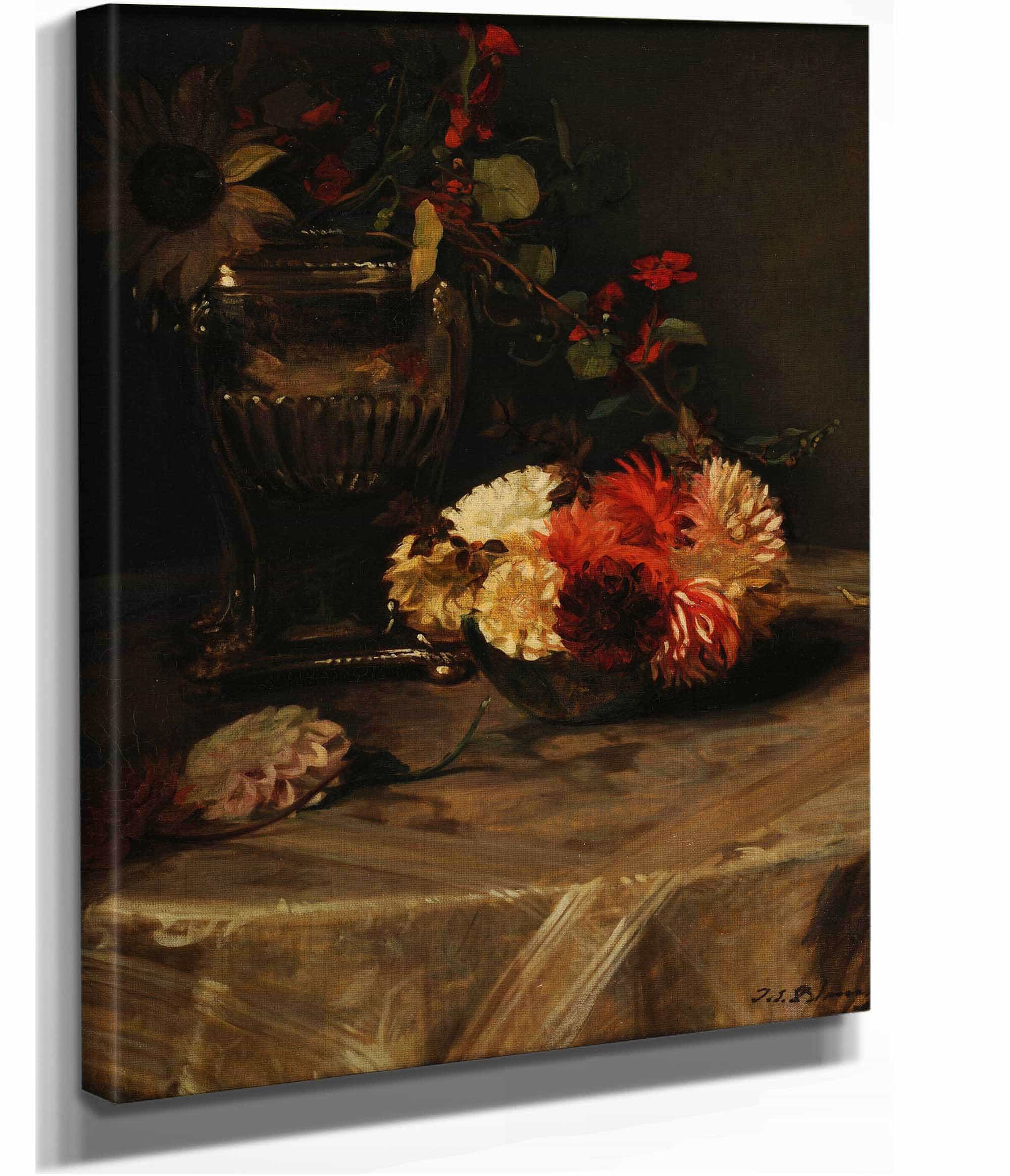 Dahlias Et Capucines A Lurne Dargent by Jacques Emile Blanche - Image 2