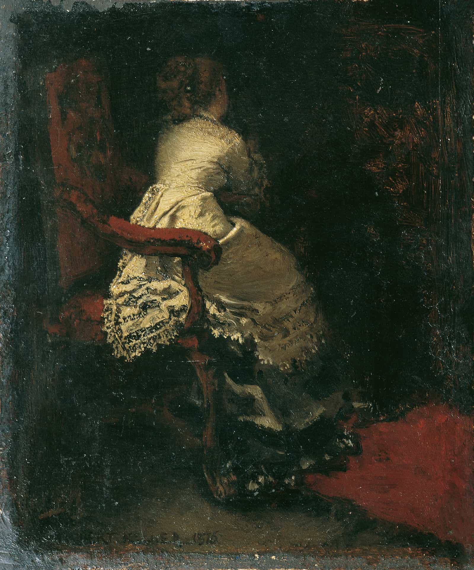 Dame Im Lehnstuhl by Albert Von Keller