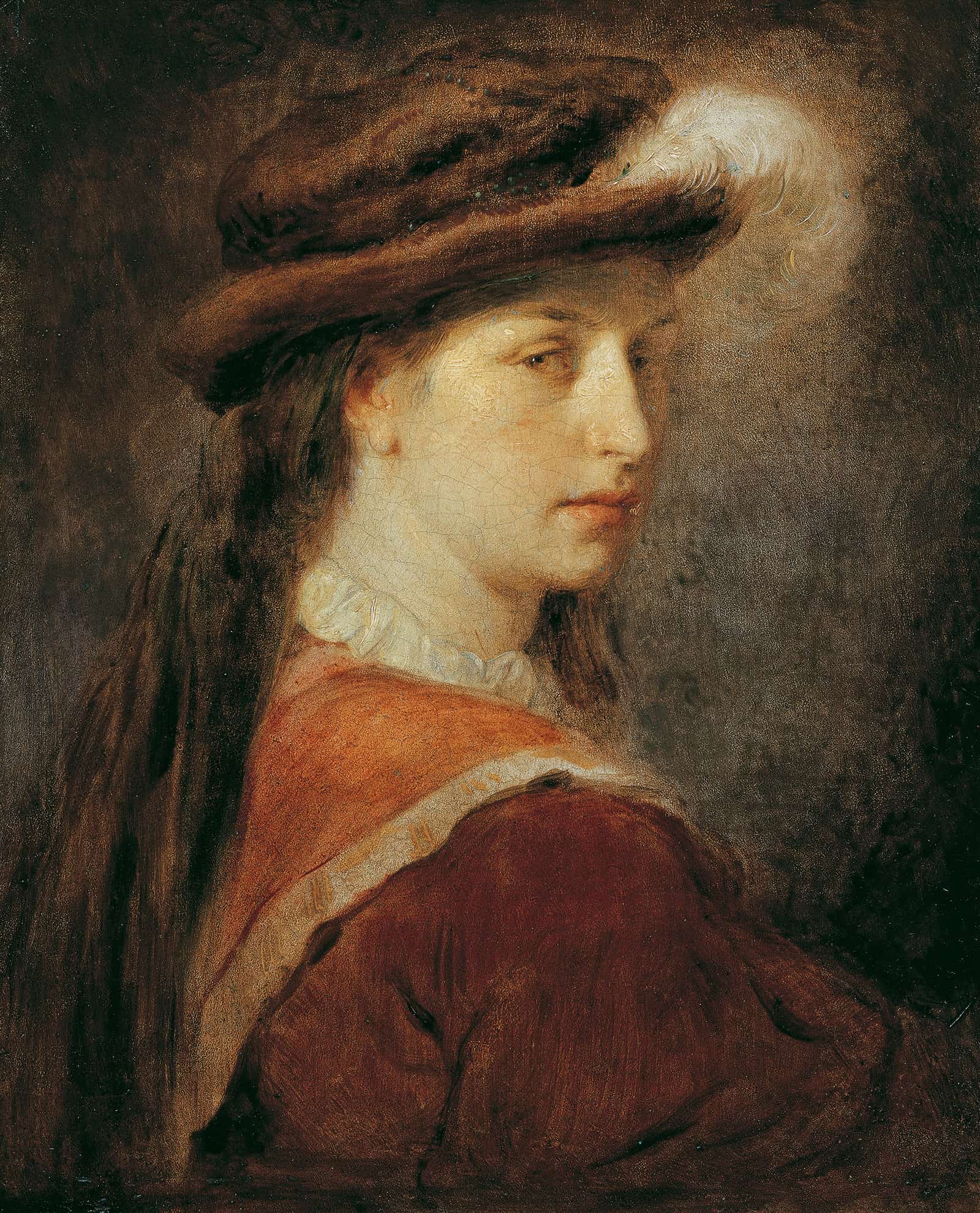Dame Mit Federhut by Hans Canon