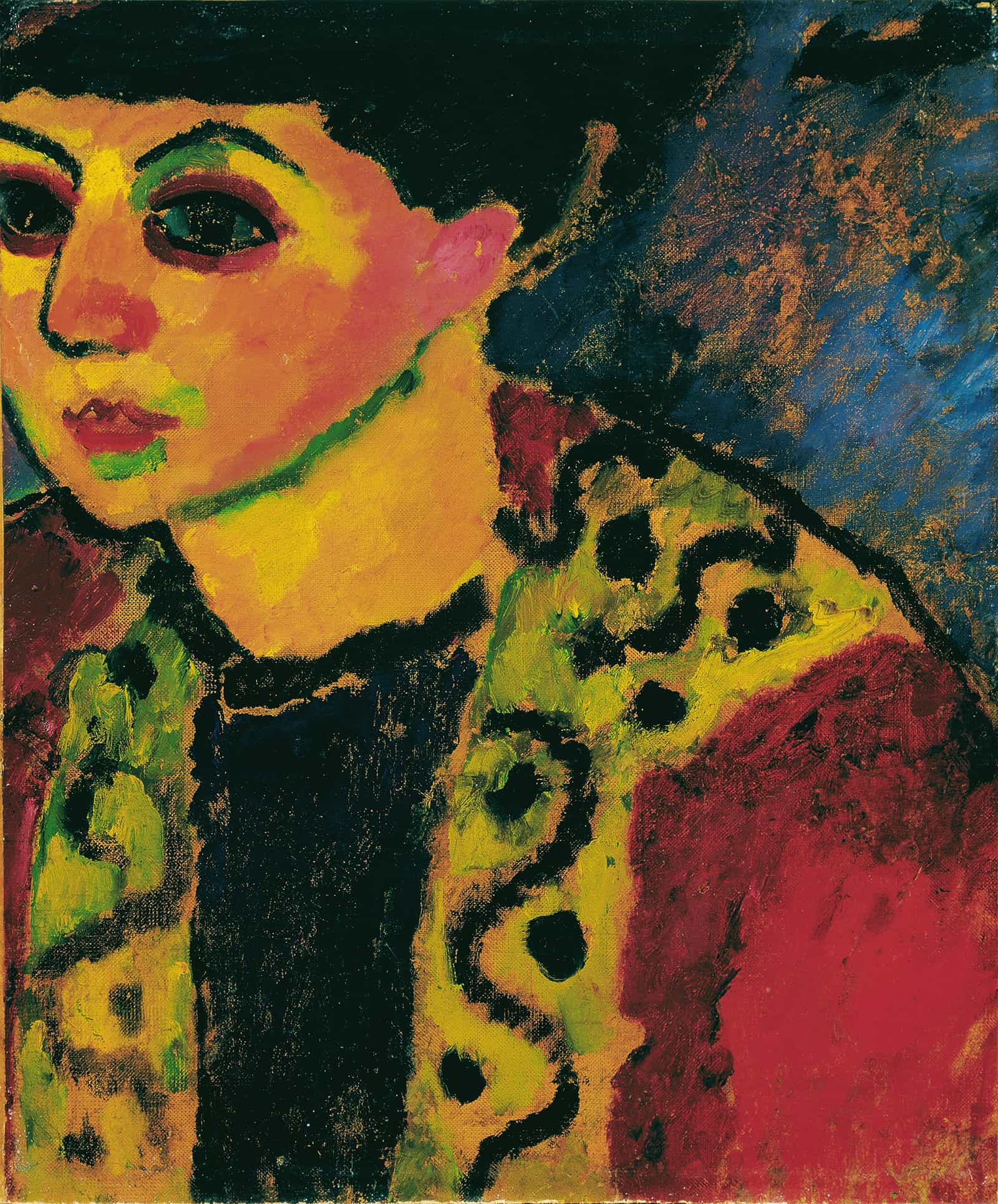 Dame Vor Blauem Grund by Alexej Von Jawlensky