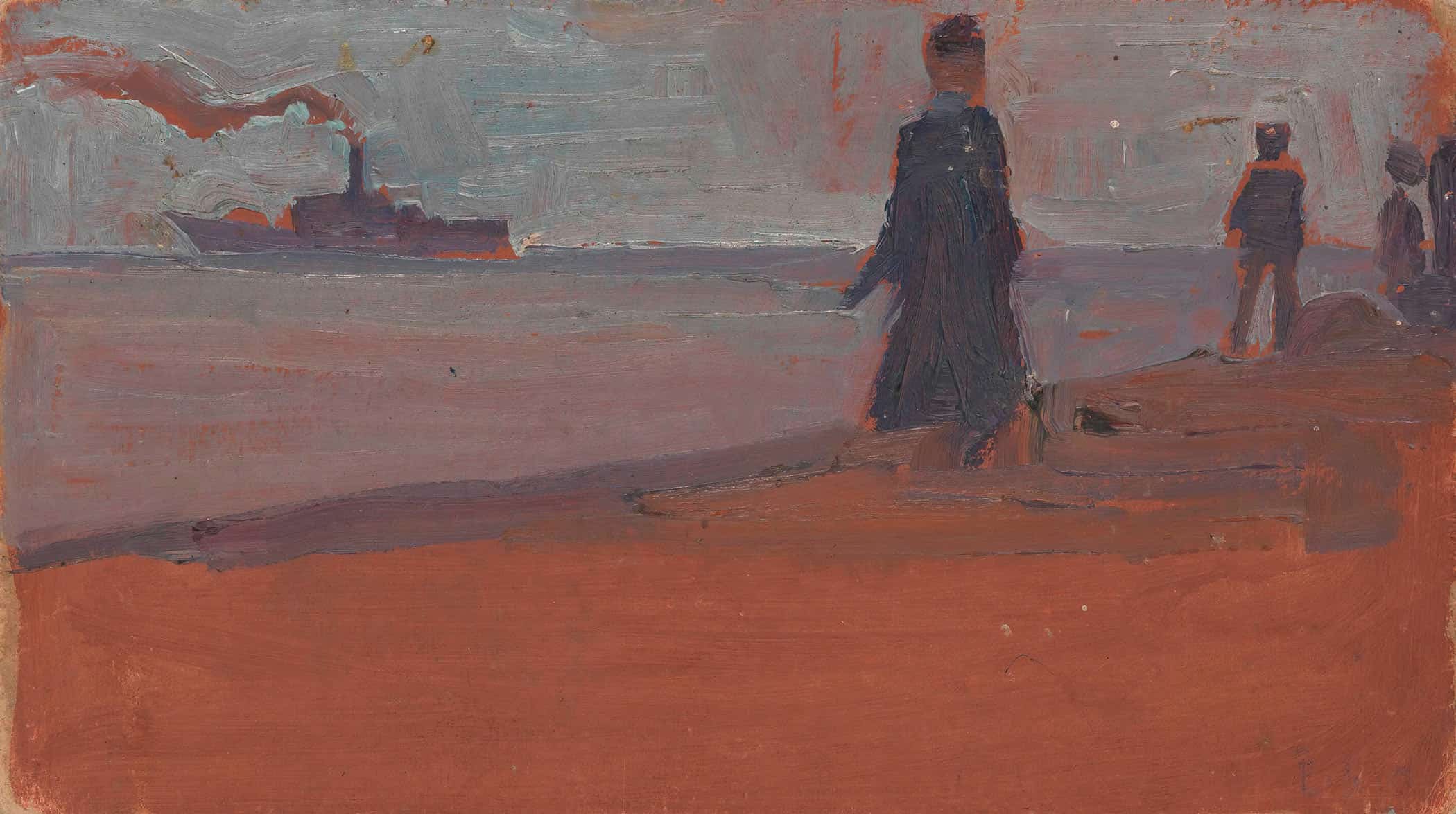 Dampfer Vom Strand Aus Gesehen by Egon Schiele - Image 2