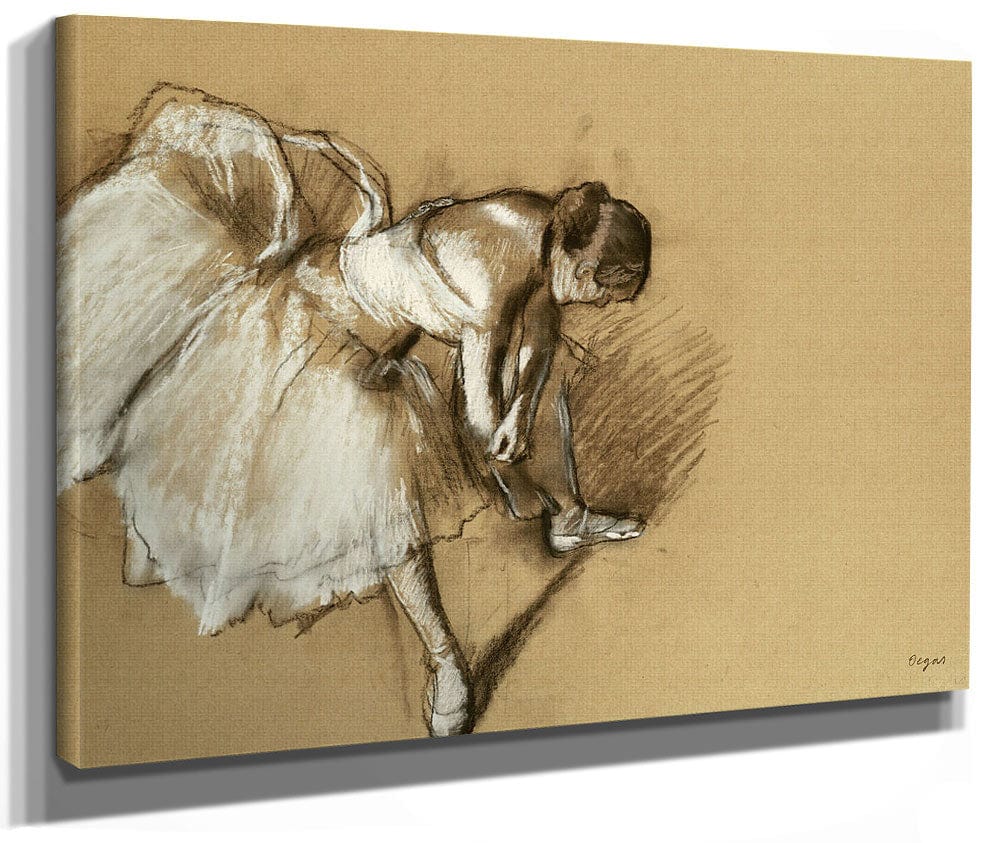 Dancer Adjusting Her Shoe By Edgar Degas