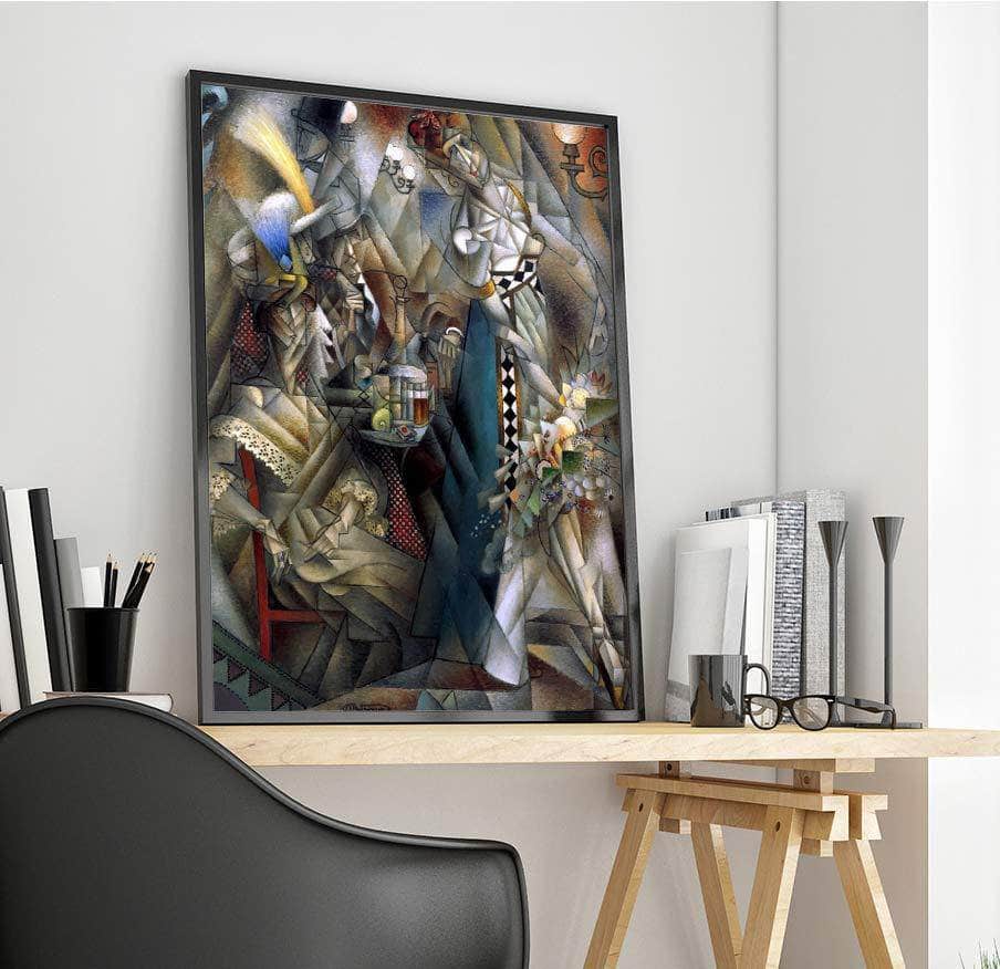 Dancer In A Cafe Painting Jean Metzinger Canvas Art - Image 4