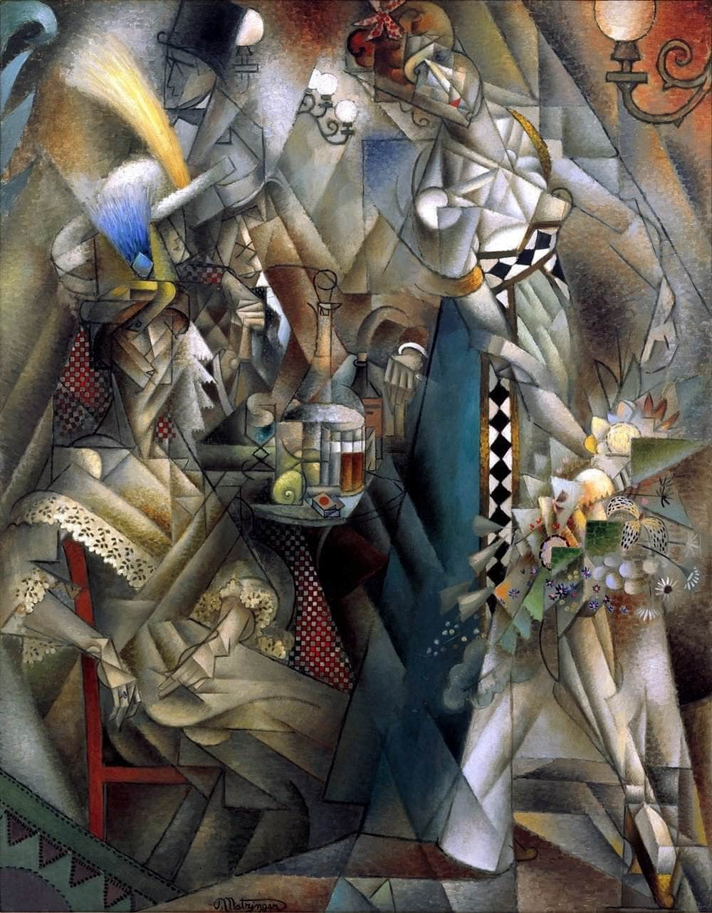 Dancer In A Cafe Painting Jean Metzinger Canvas Art - Image 5