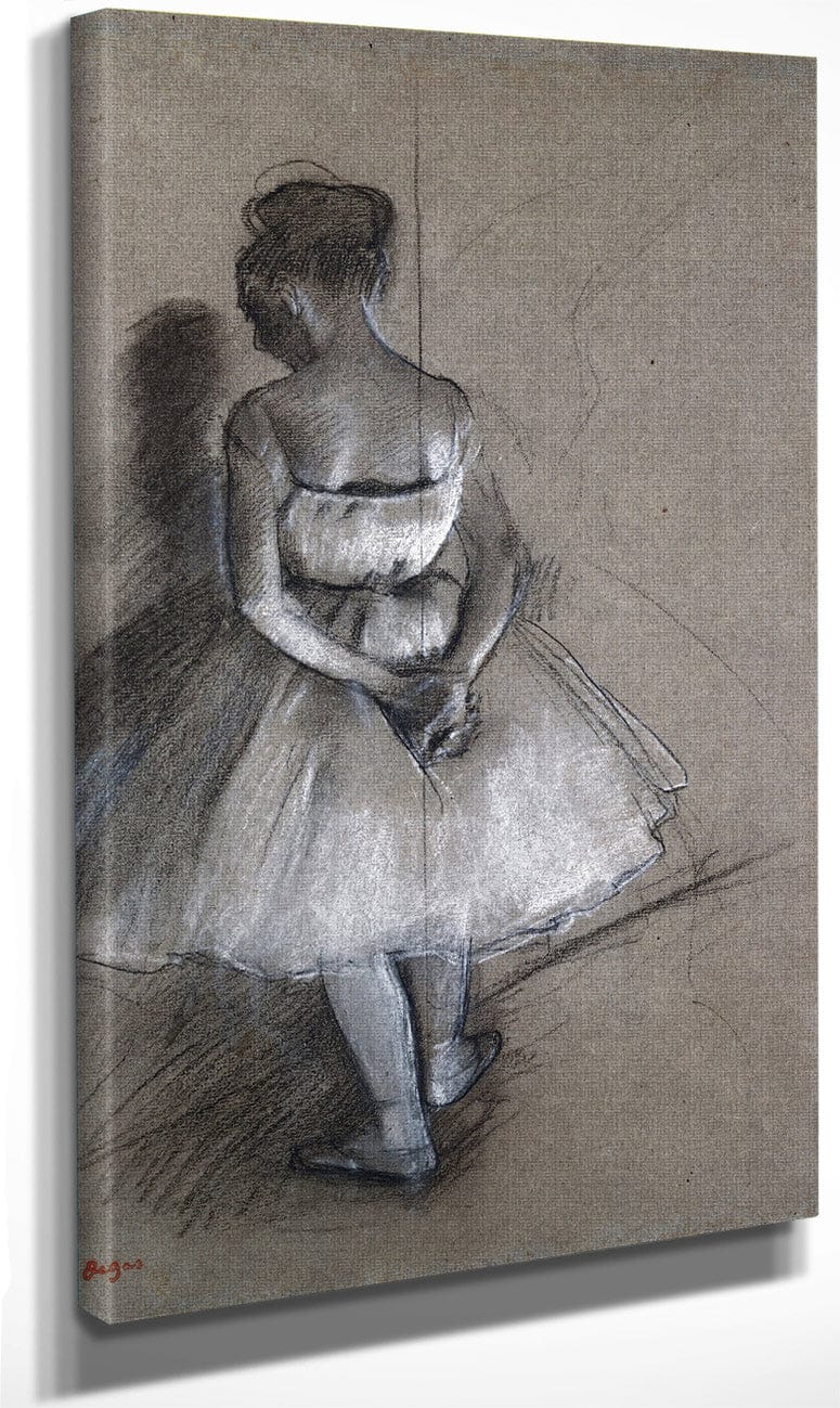 Dancer Standing, Her Hands Crossed Behind Her Back By Edgar Degas