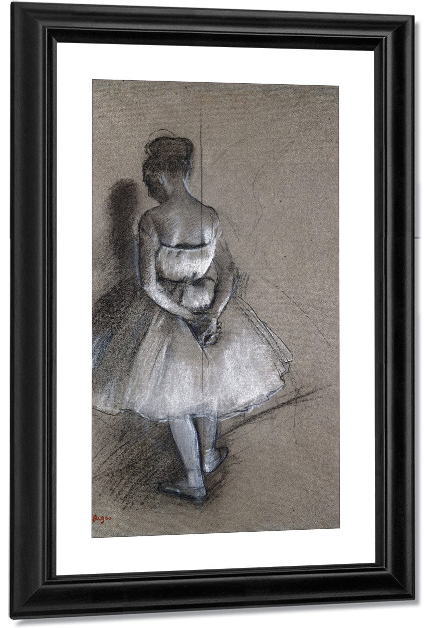 Dancer Standing, Her Hands Crossed Behind Her Back By Edgar Degas - Image 2