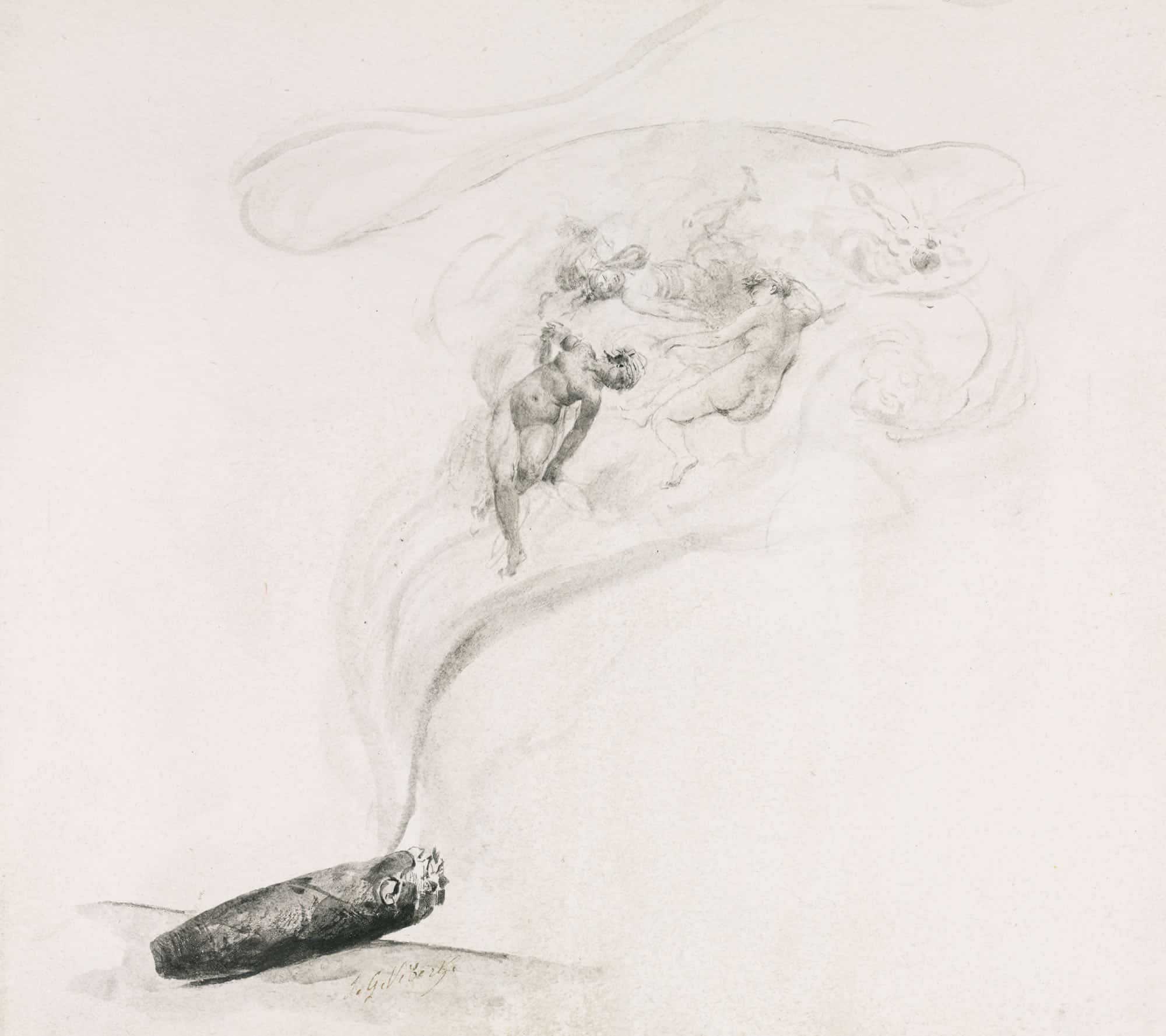 Dans La Fume S by Jehan Georges Vibert
