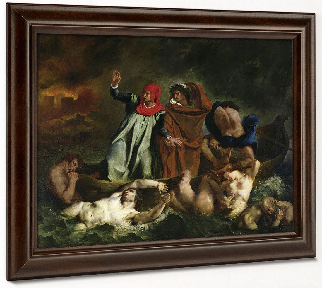 Dante (1265 1321) And Virgil (70 19 Bc) In The Underworld By Ferdinand Victor Eugene Delacroix - Image 4