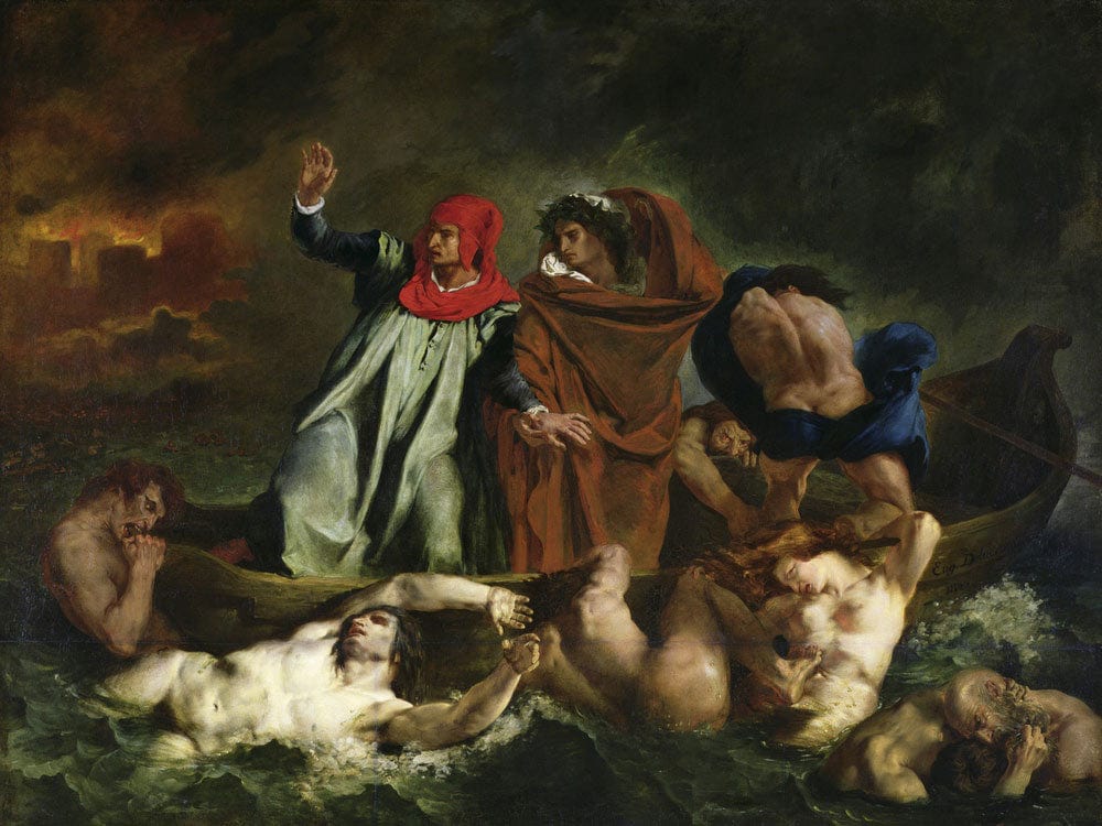 Dante (1265 1321) And Virgil (70 19 Bc) In The Underworld By Ferdinand Victor Eugene Delacroix - Image 5