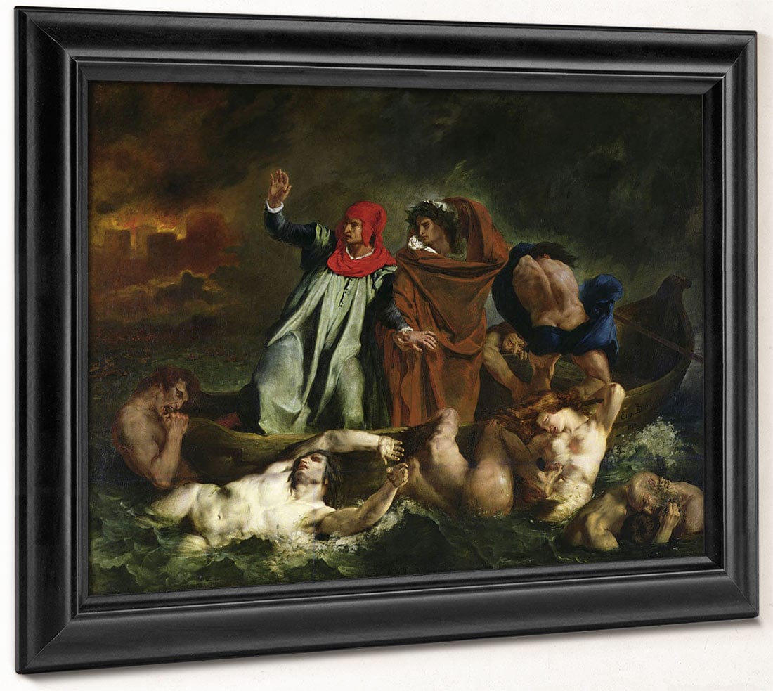 Dante (1265 1321) And Virgil (70 19 Bc) In The Underworld By Ferdinand Victor Eugene Delacroix - Image 6