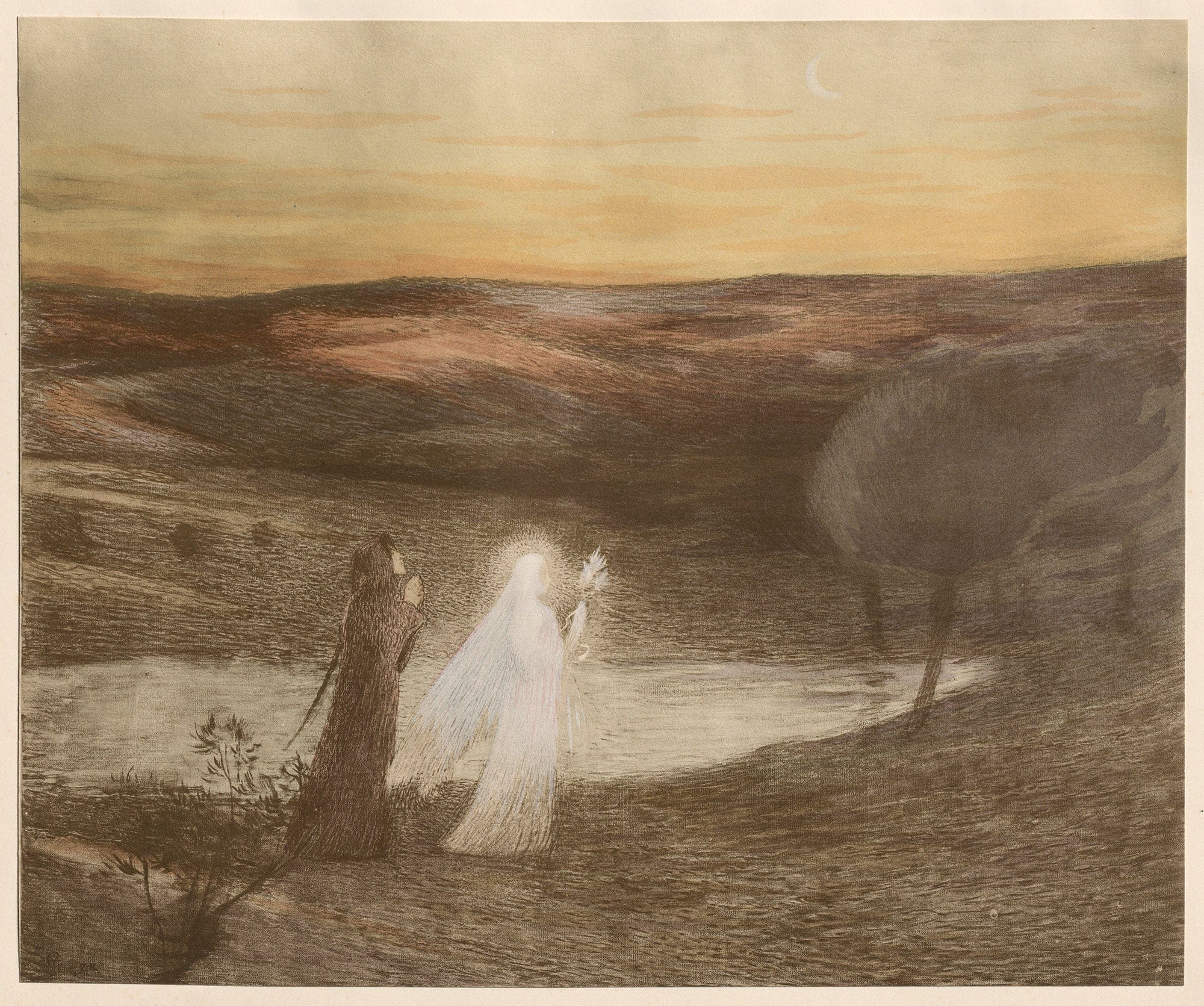 Dante Rencontre Beatrix by Henri Martin