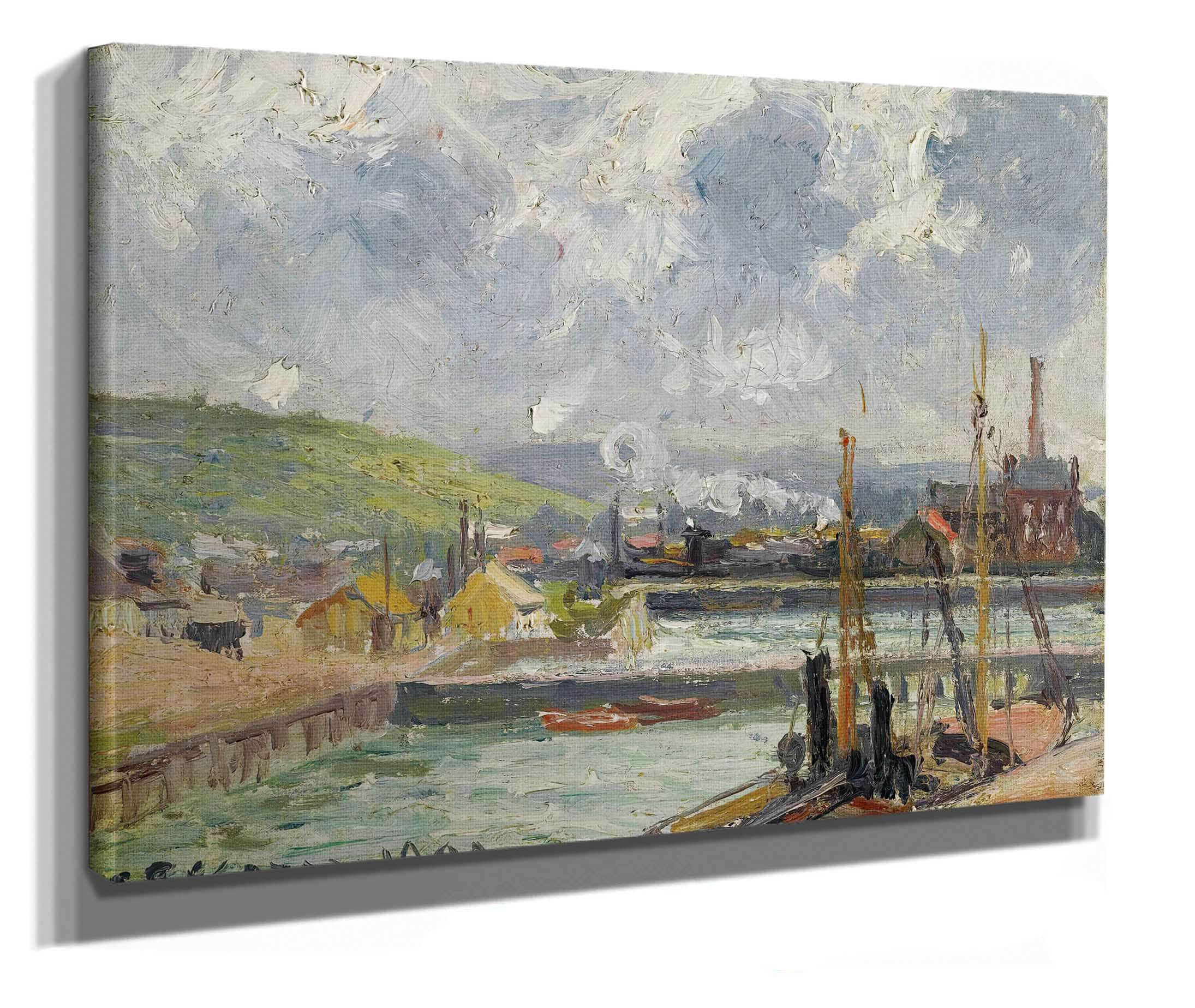 Darse De Peche Et Bassin Duquesne Dieppe Temps Gris Lumineux by Camille Pissarro - Image 2