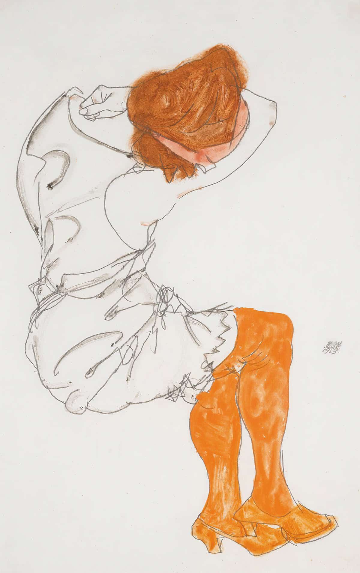 Das Schlafende Madchen The Sleeping Girl by Egon Schiele - Image 3