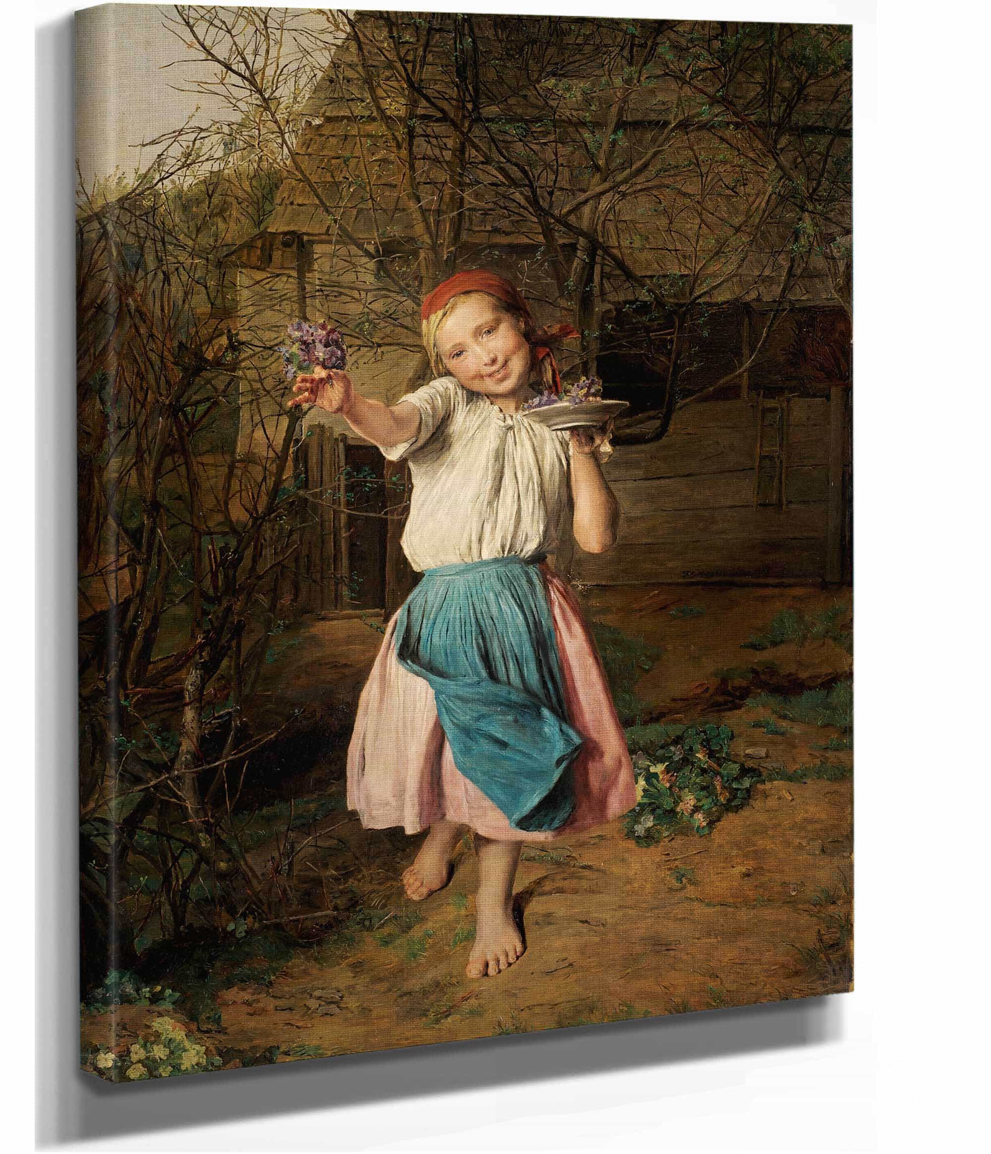 Das Veilchenmadchen The Violet Girl by Ferdinand Georg Waldmuller - Image 2