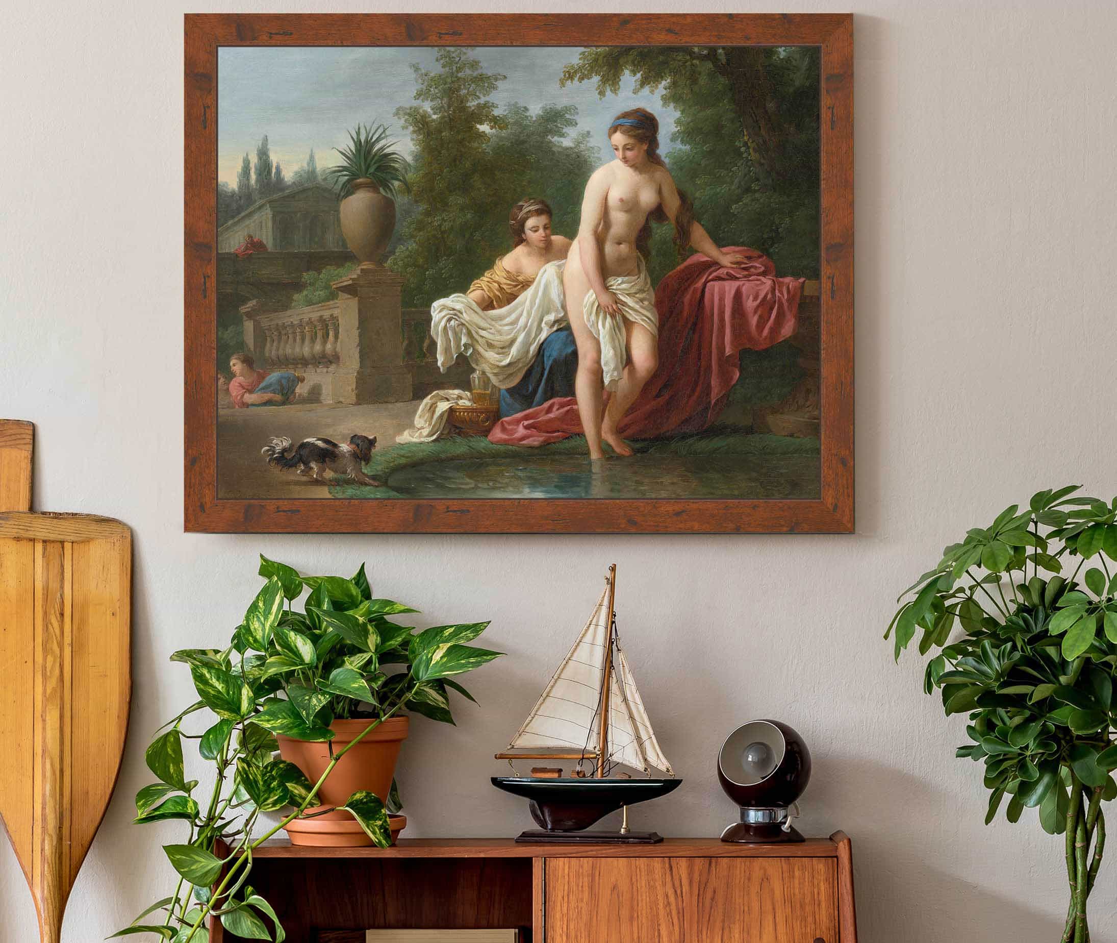 David And Bathsheba by Louis Jean Francois Lagrenee - Image 3