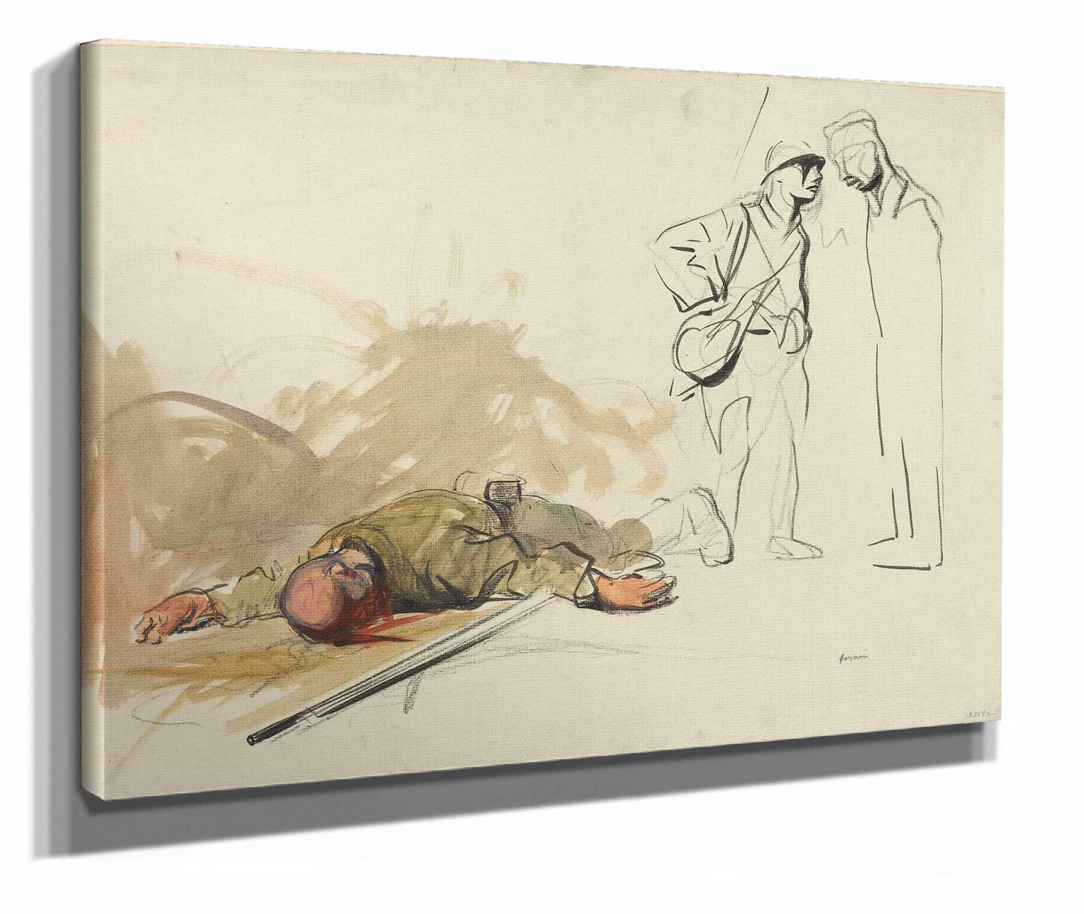 Dead German Soldier by Jean Louis Forain - Image 2