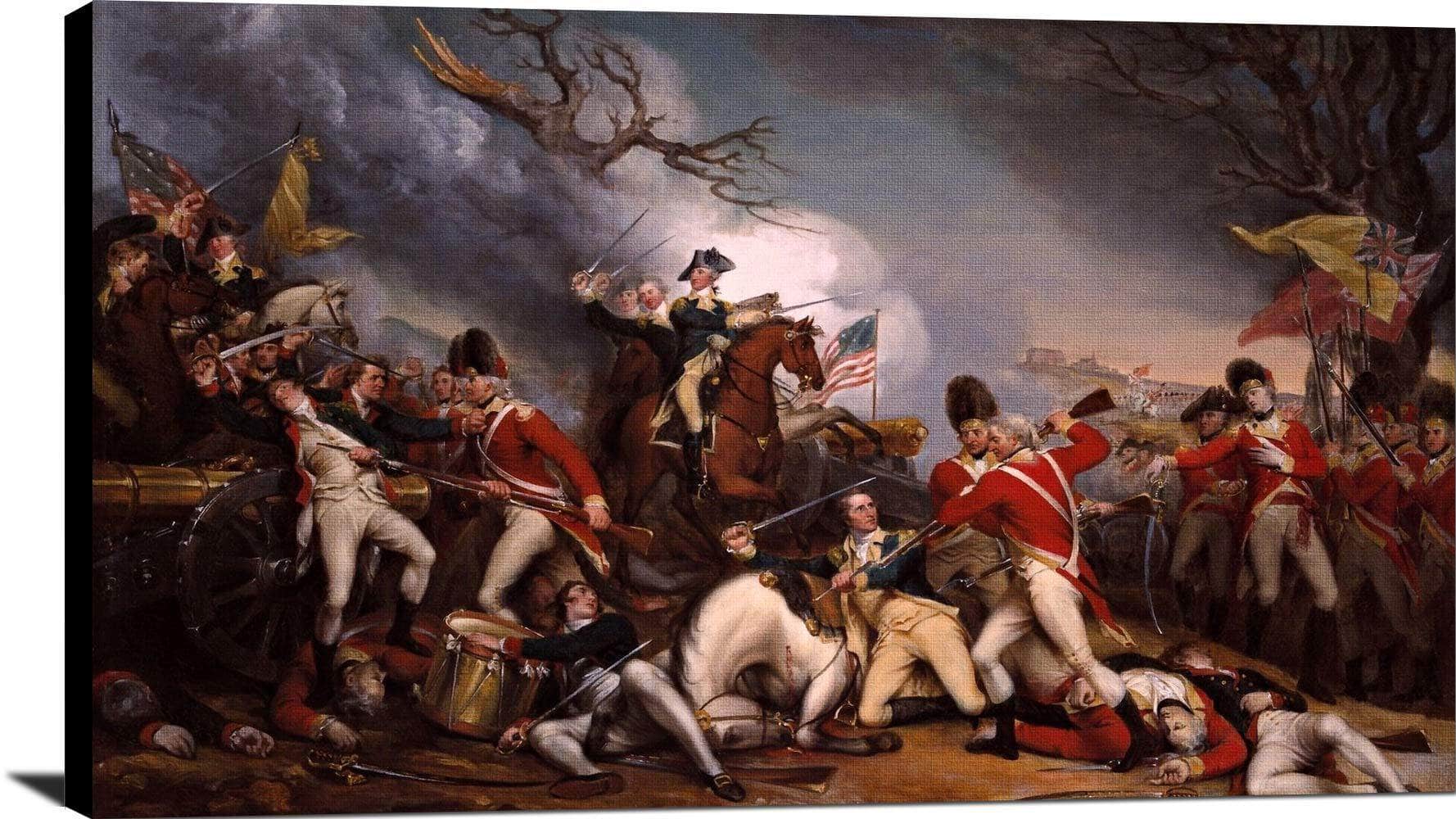 Death General Mercer Battle Princeton Painting John Turnbull Canvas Art - Image 2