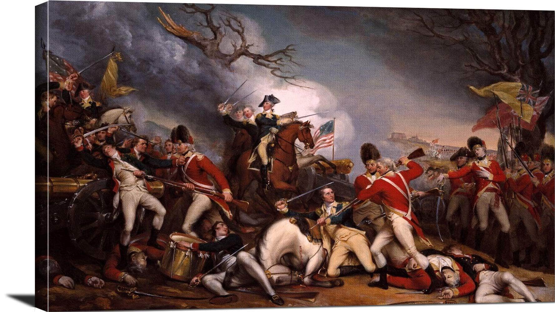 Death General Mercer Battle Princeton Painting John Turnbull Canvas Art - Image 3
