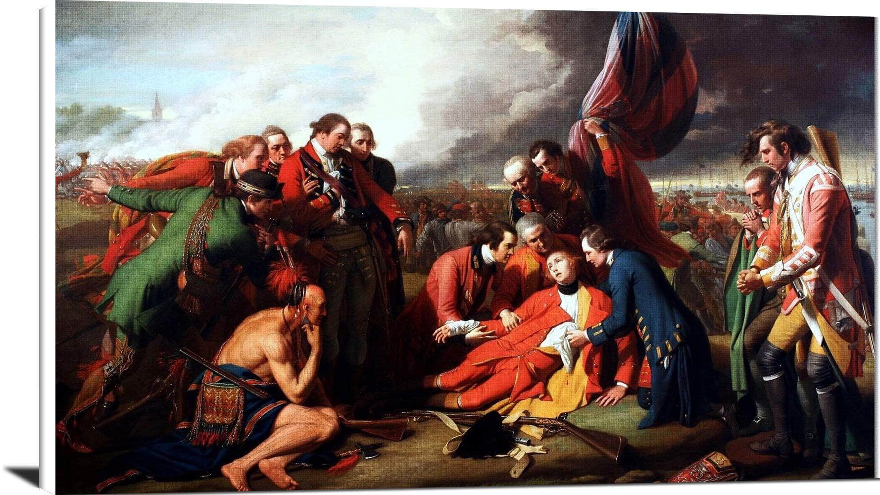 Death Of General Wolfe Painting Benjamin West Canvas Art