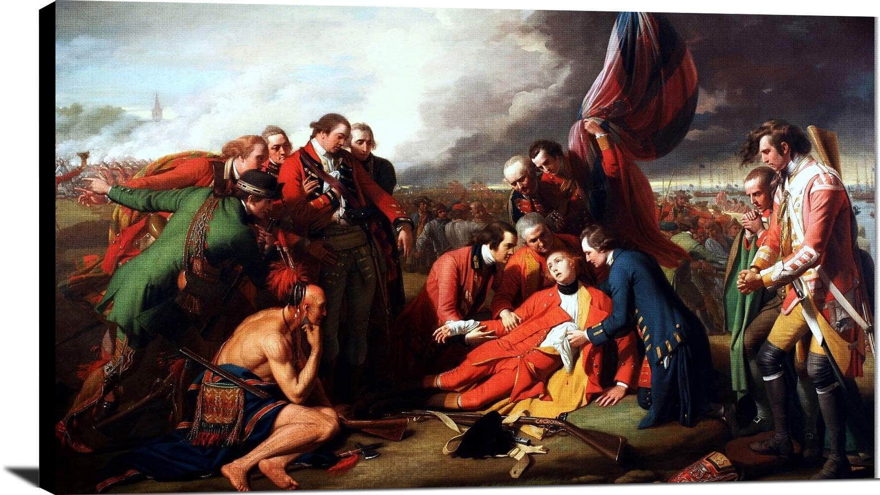 Death Of General Wolfe Painting Benjamin West Canvas Art - Image 2