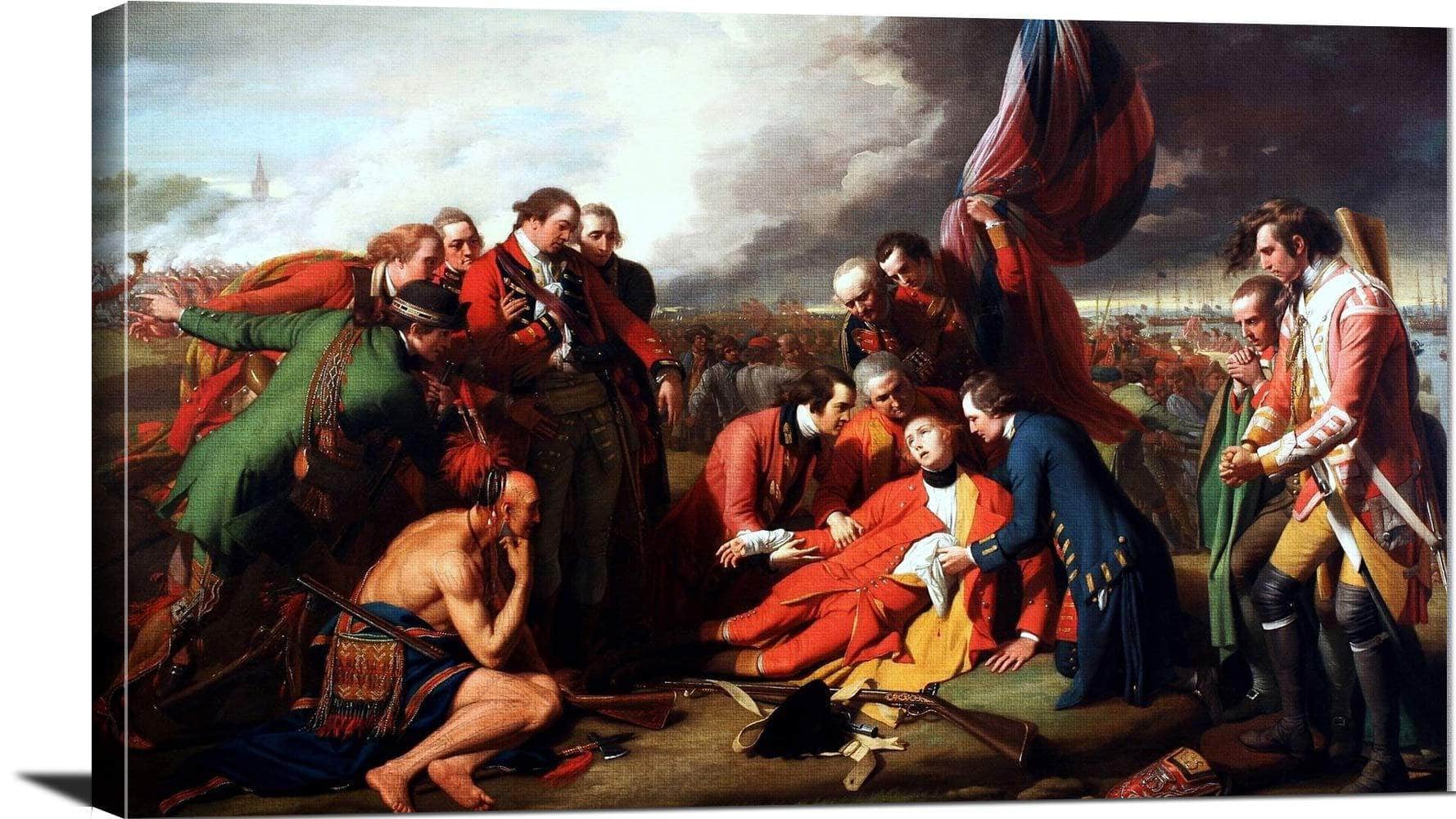 Death Of General Wolfe Painting Benjamin West Canvas Art - Image 3