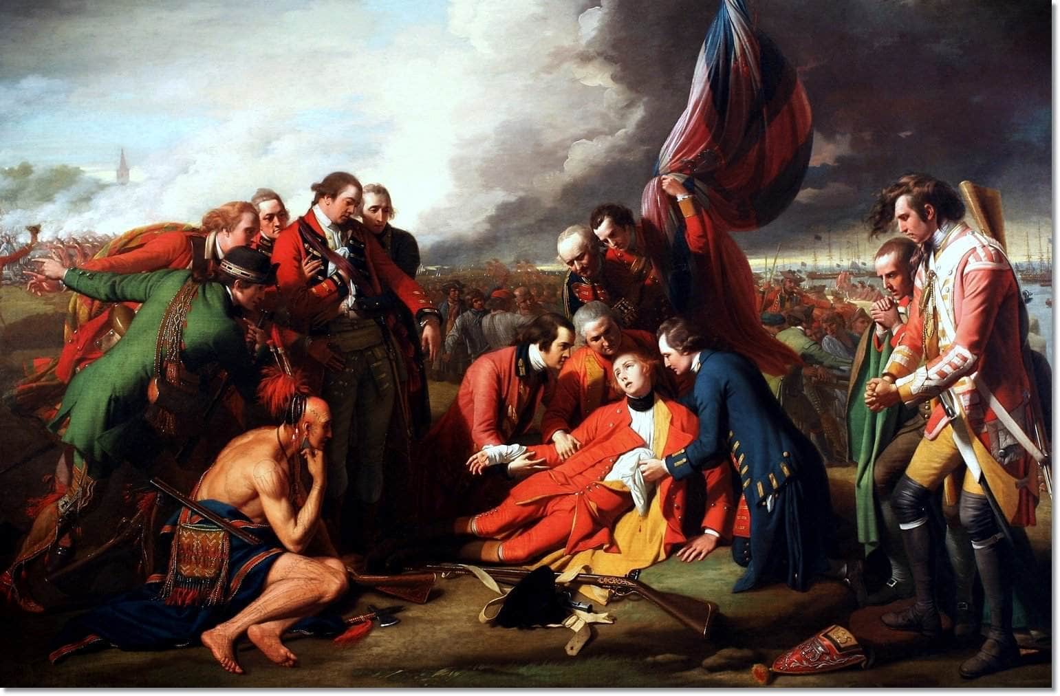 Death Of General Wolfe Painting Benjamin West Canvas Art - Image 5